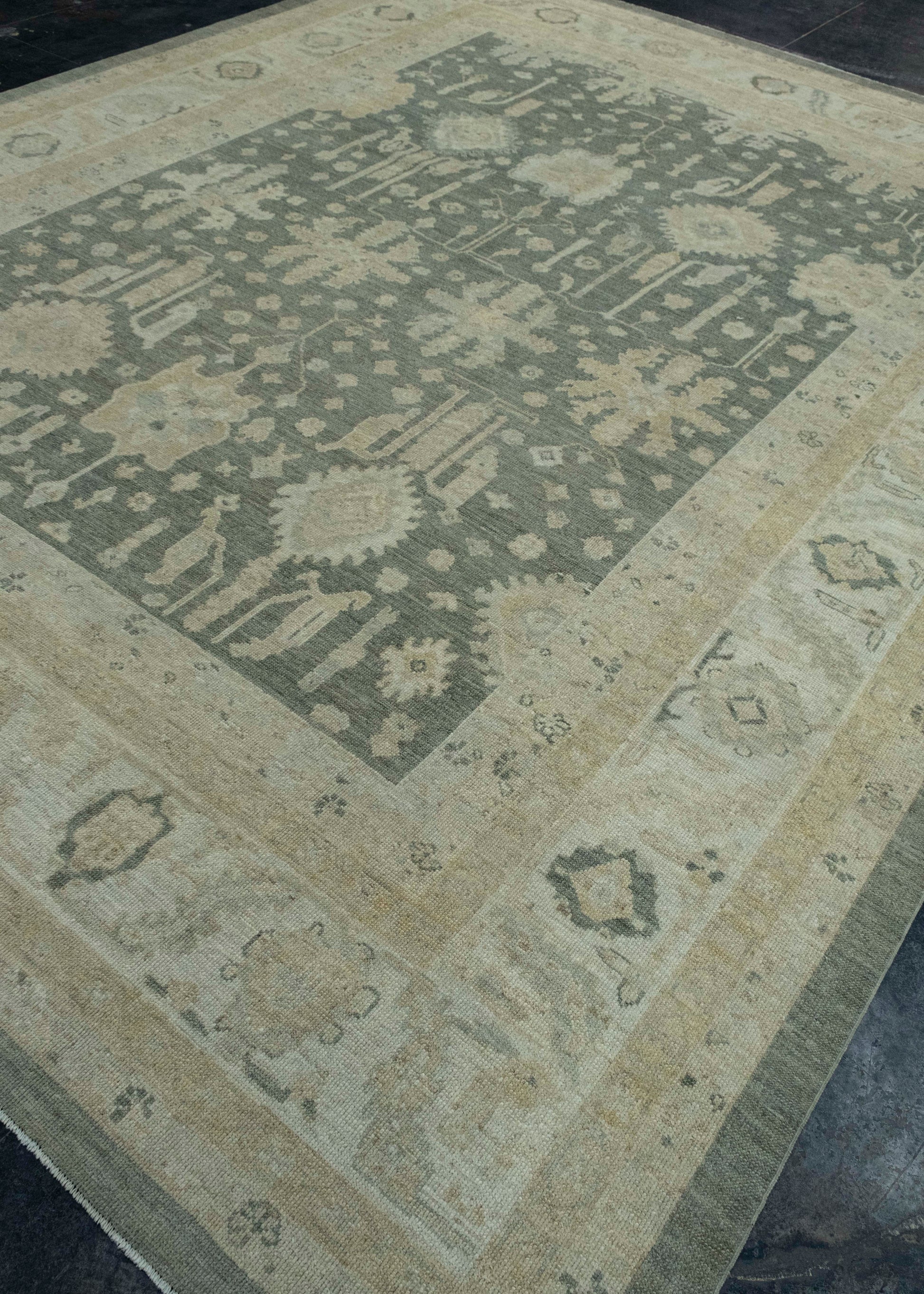 Turkish Oushak Antique Look Rug 9'10" x 12'5" #18640