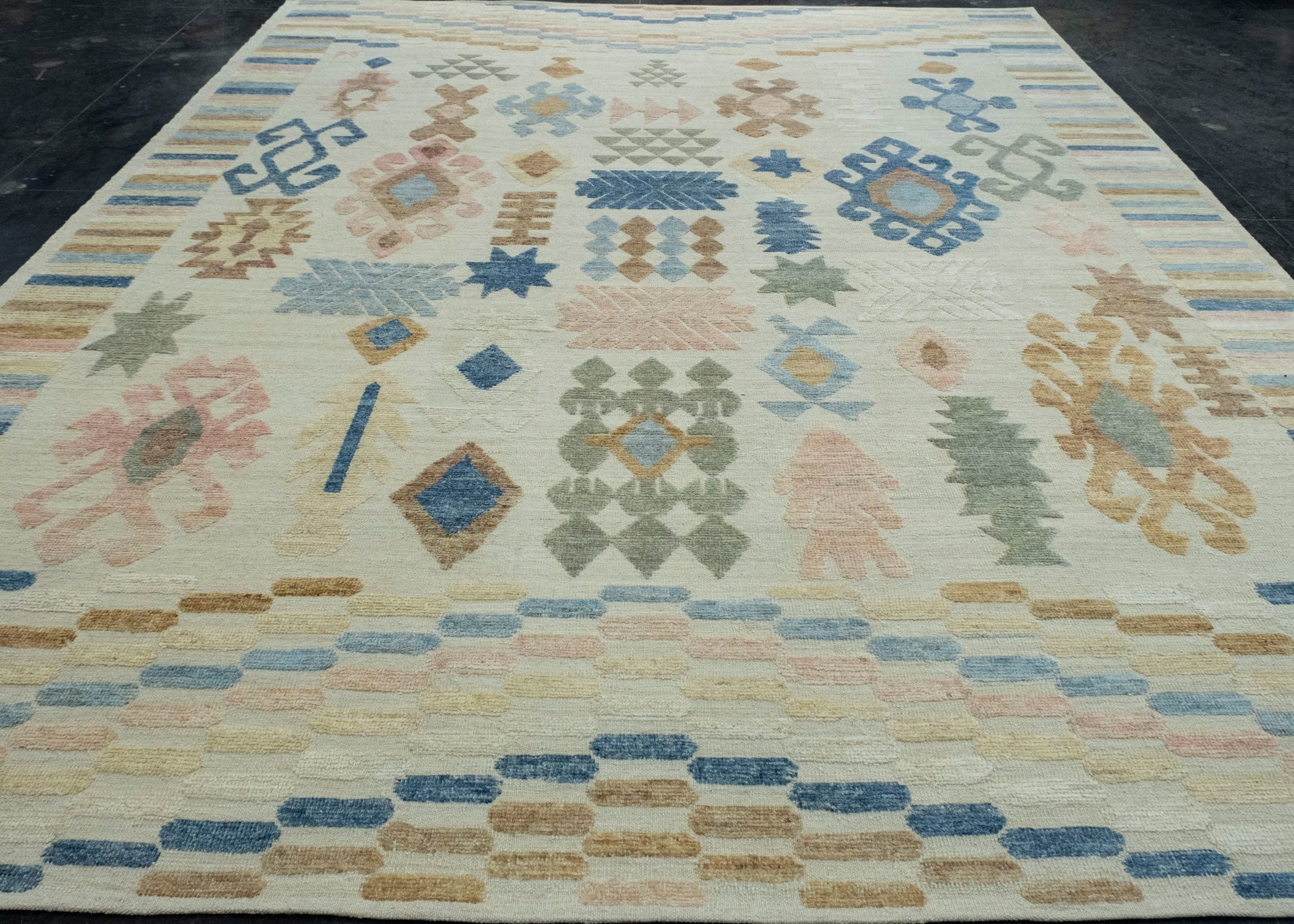 Turkish Kilim Oriental Handmade Flatweave 10'8" x 13'7" #18612