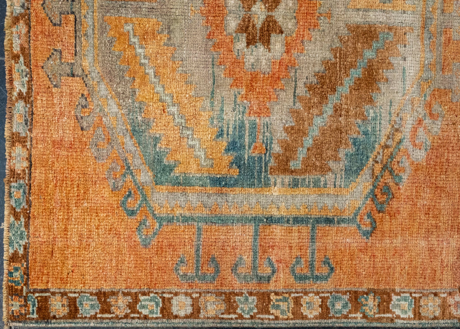 Turkish Vintage Runner Rug 3'5" x 10'6" #17460