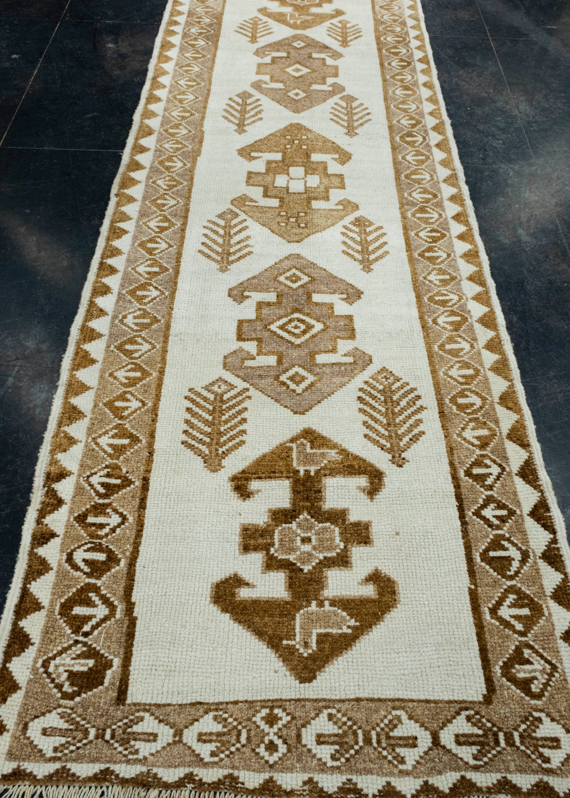 Turkish Vintage Runner Rug 3'9" x 11'3" #17080