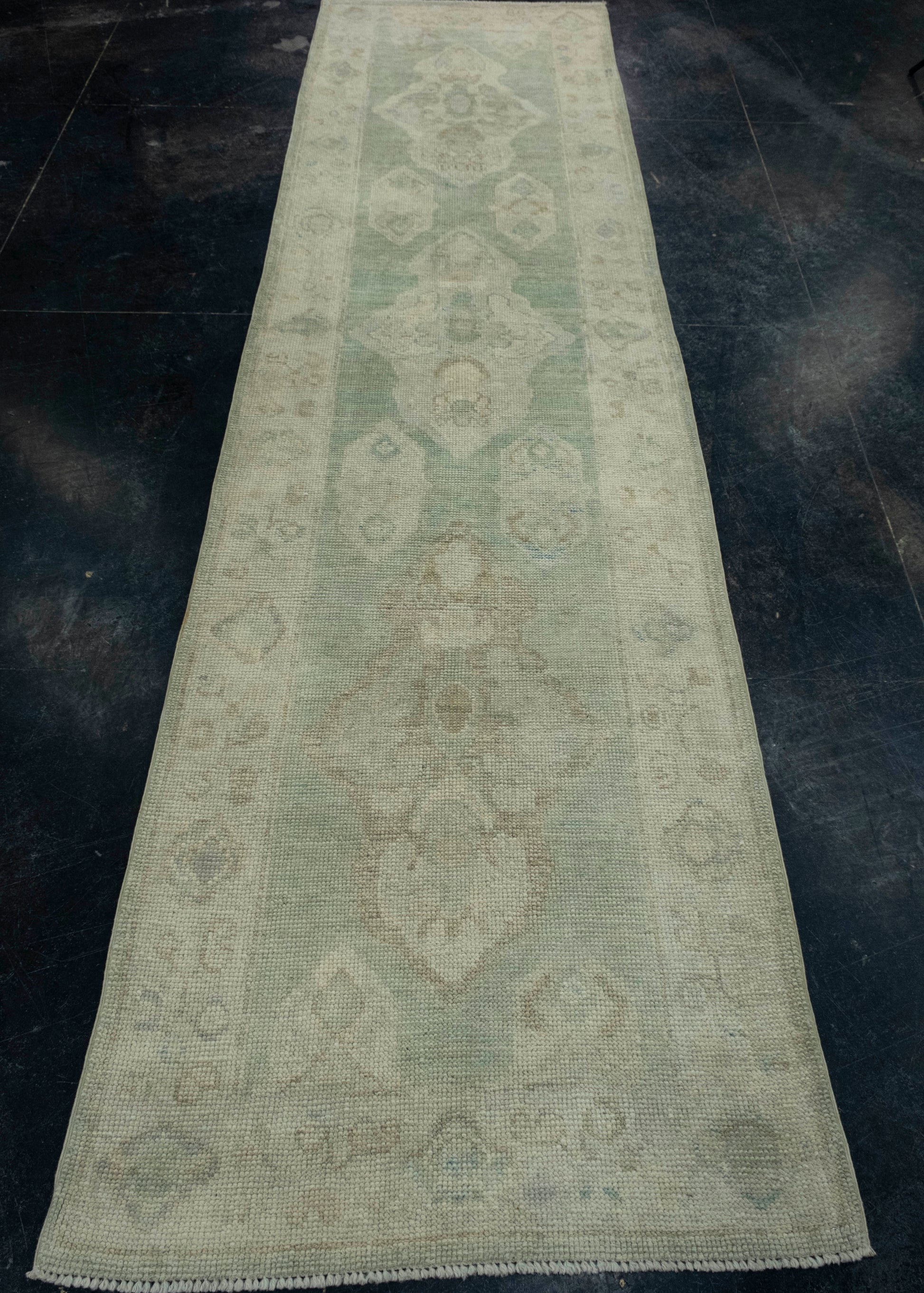 Turkish Oushak Rug 3' x 11' #17834