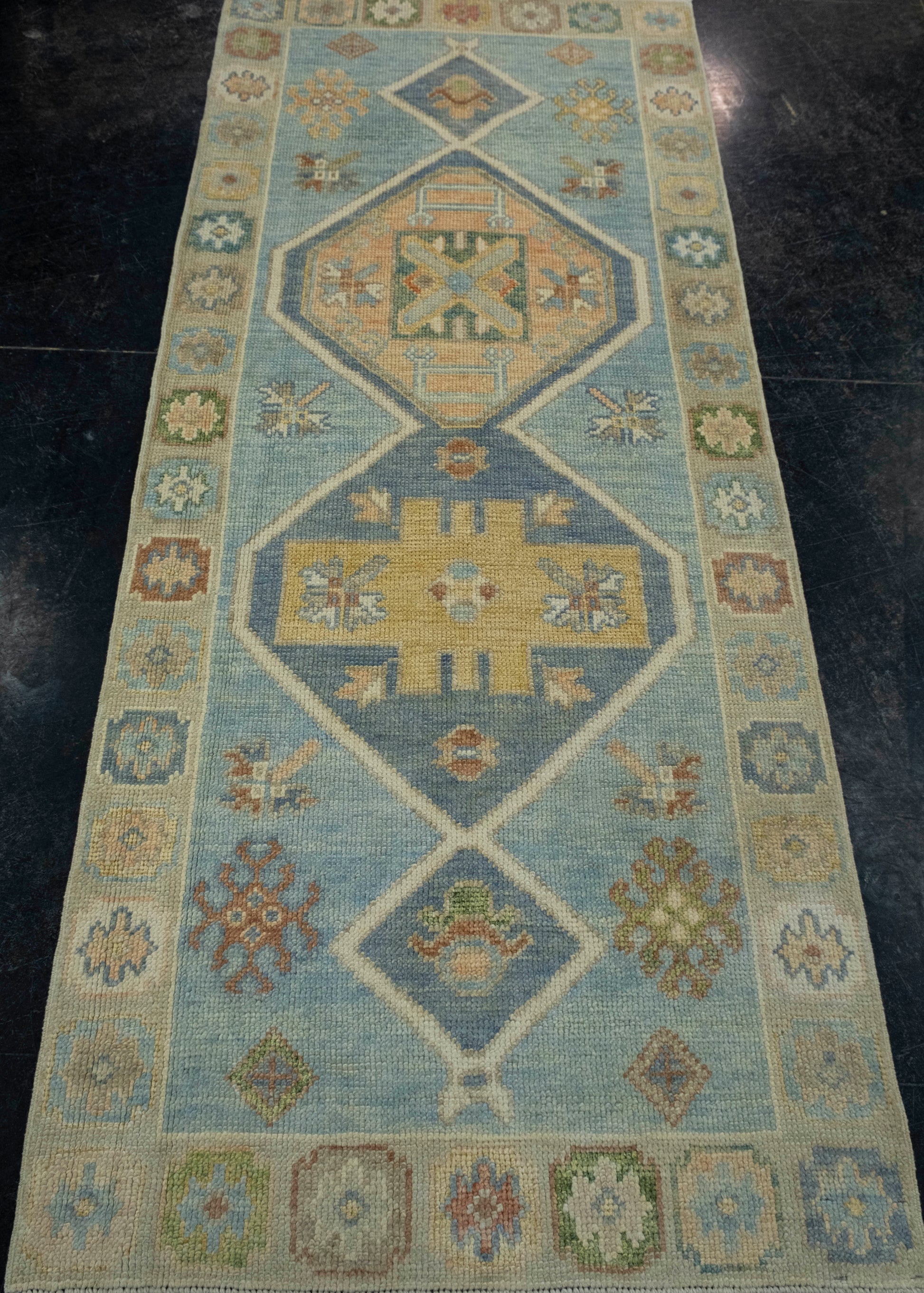 Turkish Oushak Rug 2'8" x 6'6" #18002