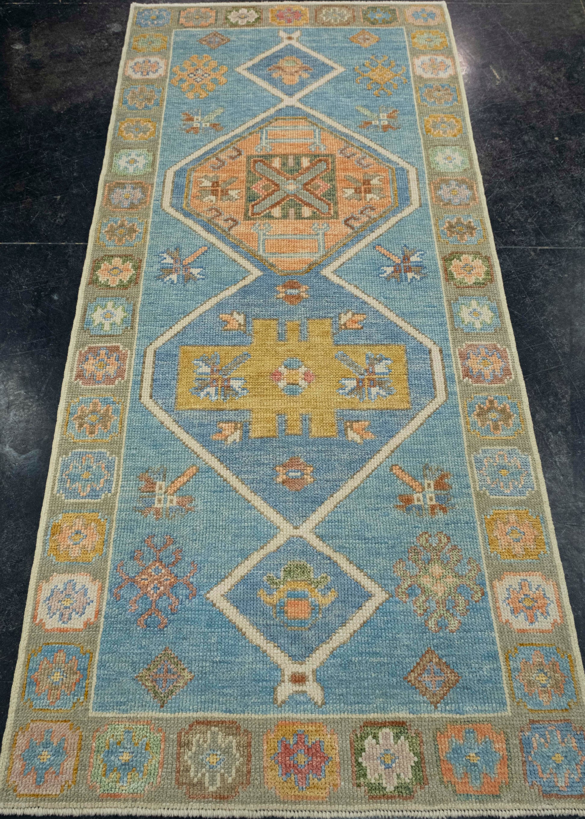 Turkish Oushak Rug 3' x 6'6" #18003