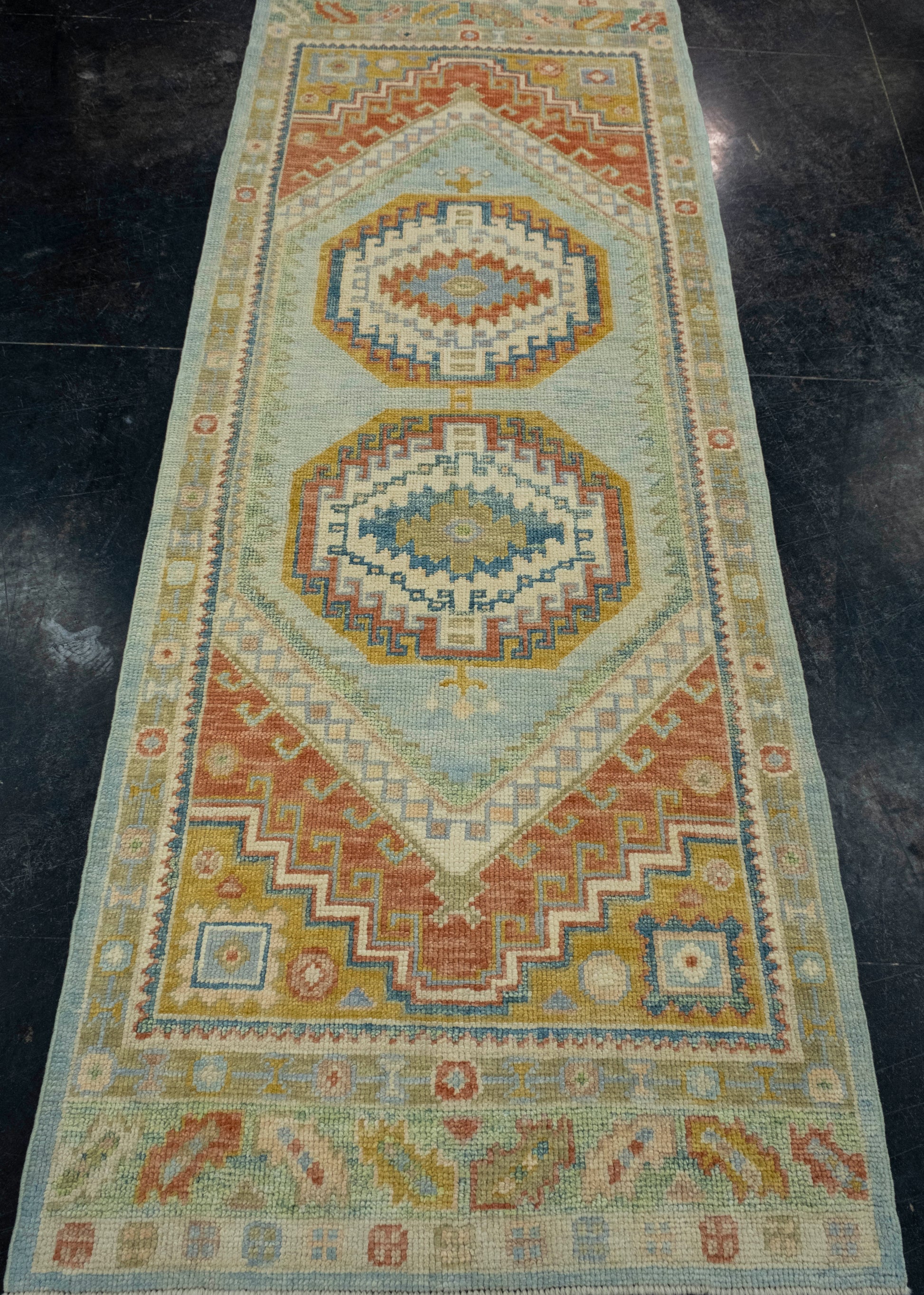 Turkish Oushak Rug 2'11" x 7'7" #18004