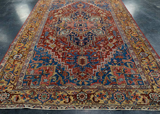 Antique Heriz Rug 7'3" x 10'3" #17098