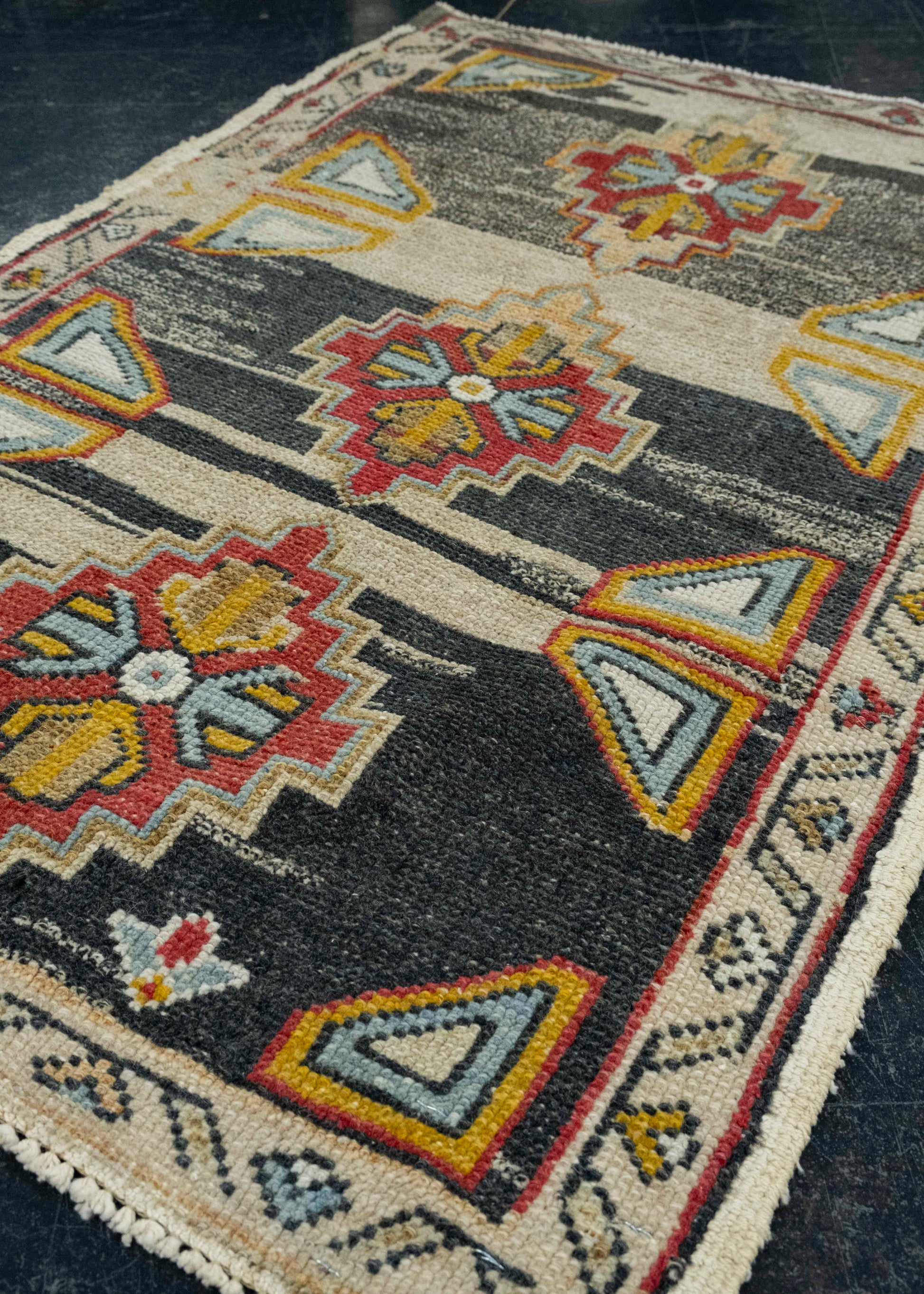 Turkish Mini Rug Oriental Hand Knotted Vintage Rug 2'3" x 3'5" #16401