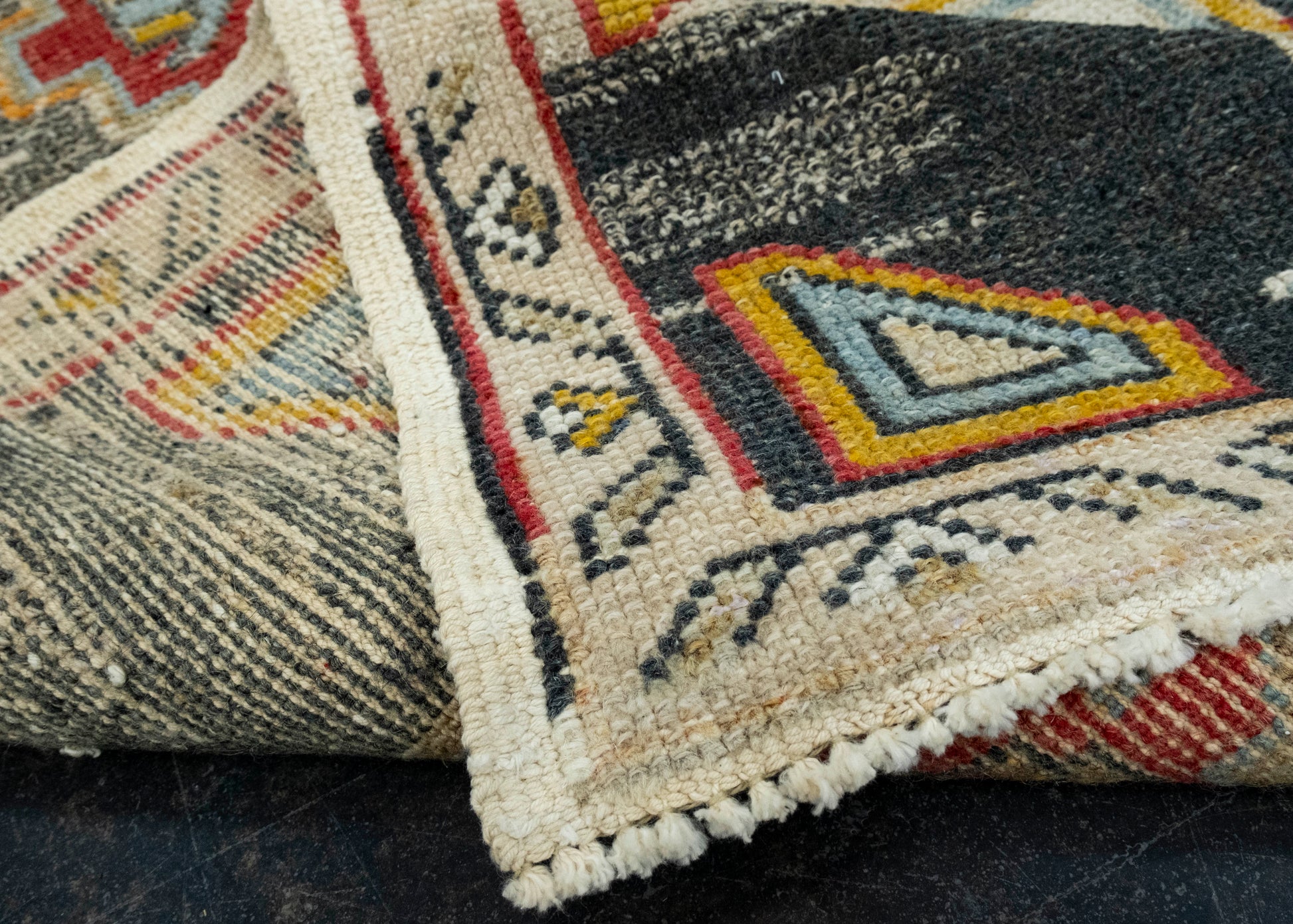 Turkish Mini Rug Oriental Hand Knotted Vintage Rug 2'3" x 3'5" #16401