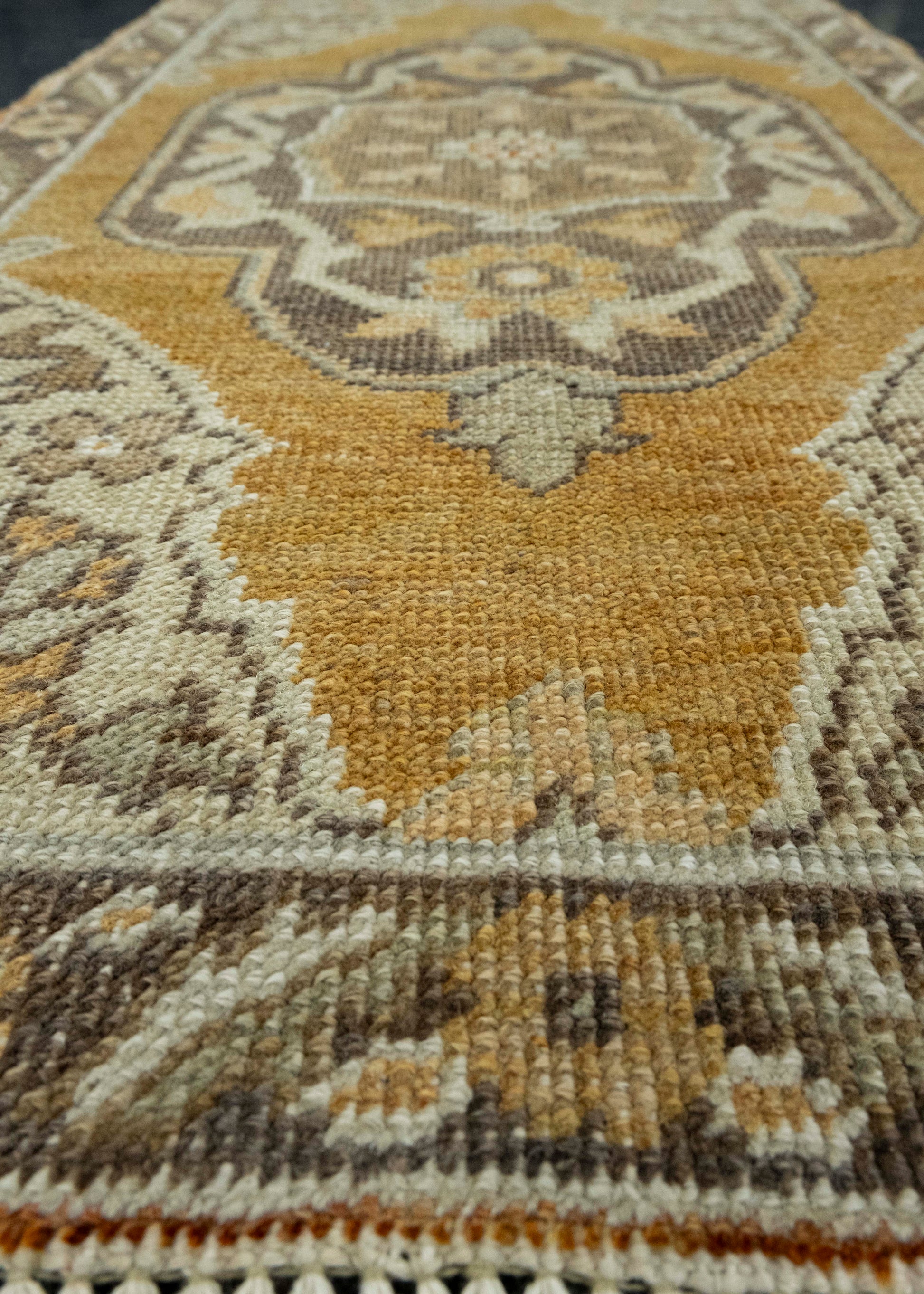 Turkish Mini Rug Oriental Hand Knotted Vintage Rug 1'9" x 3' #16327