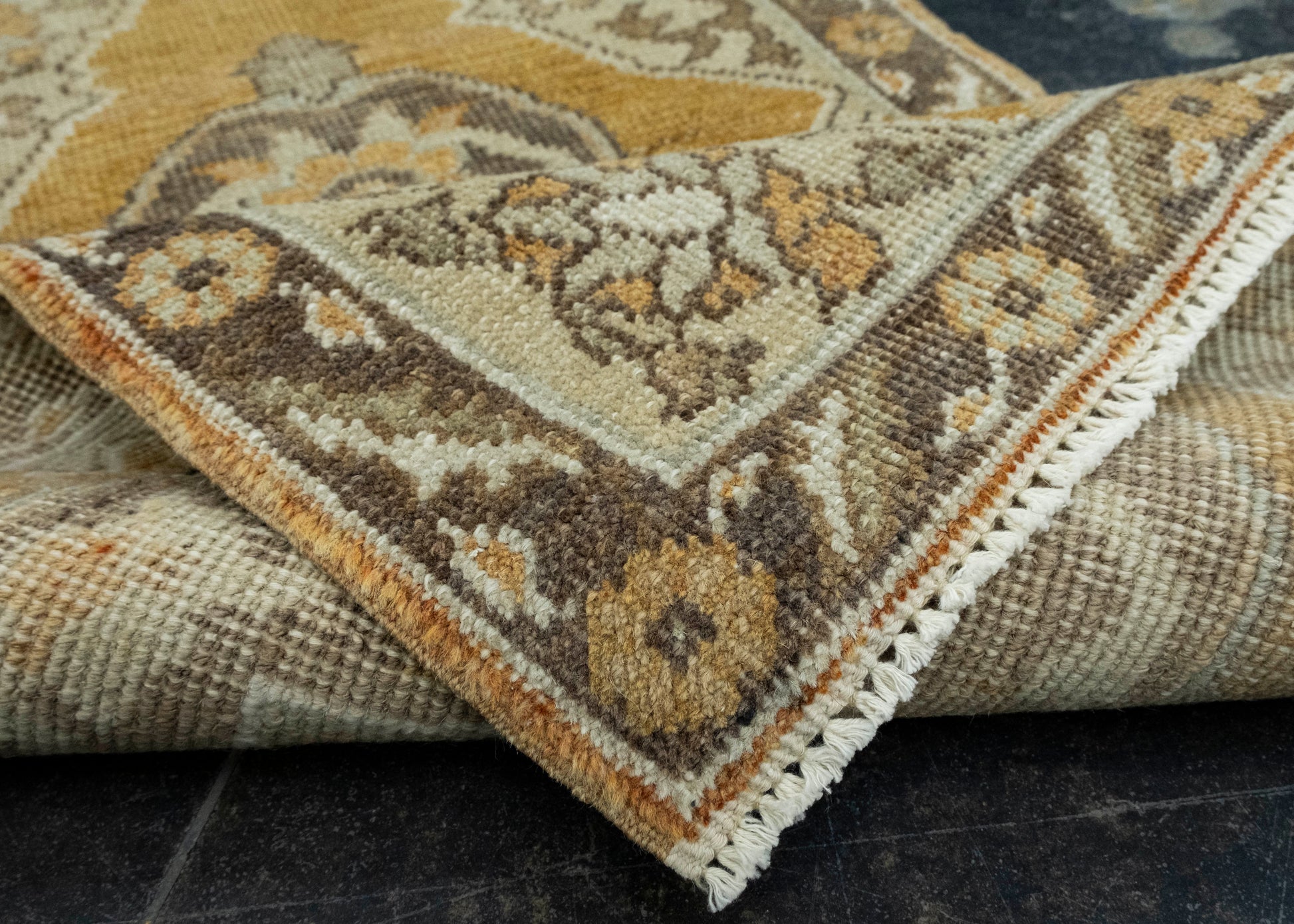 Turkish Mini Rug Oriental Hand Knotted Vintage Rug 1'9" x 3' #16327