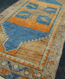 Turkish Mini Rug Oriental Hand Knotted Vintage Rug 1'6" x 3'3" #16239