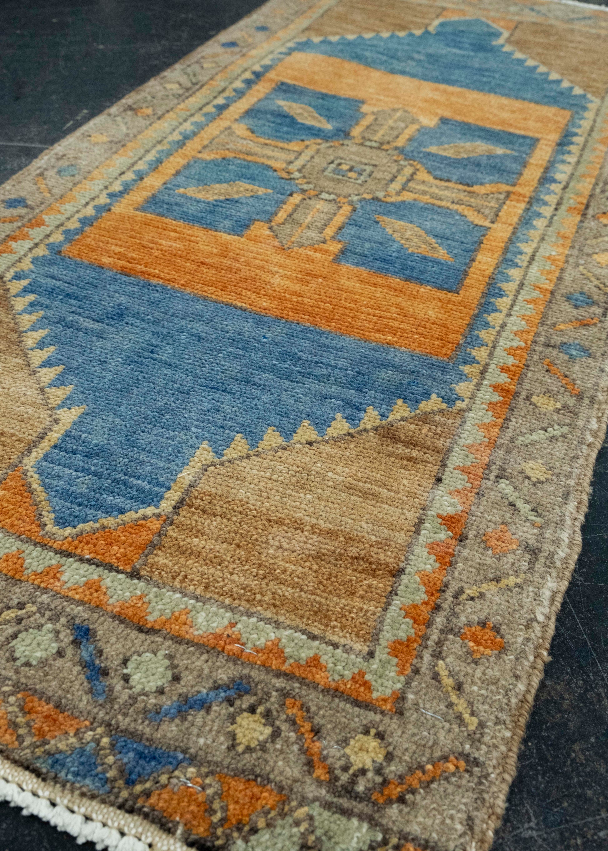 Turkish Mini Rug Oriental Hand Knotted Vintage Rug 1'6" x 3'3" #16239