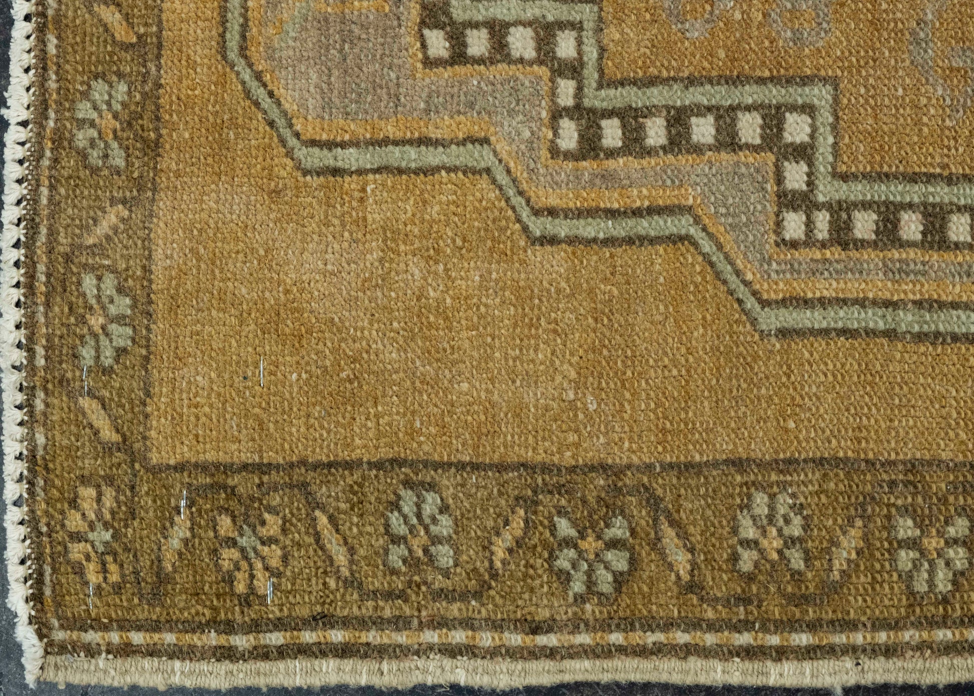 Turkish Mini Rug Oriental Hand Knotted Vintage Rug 1'8" x 3'3" #16253
