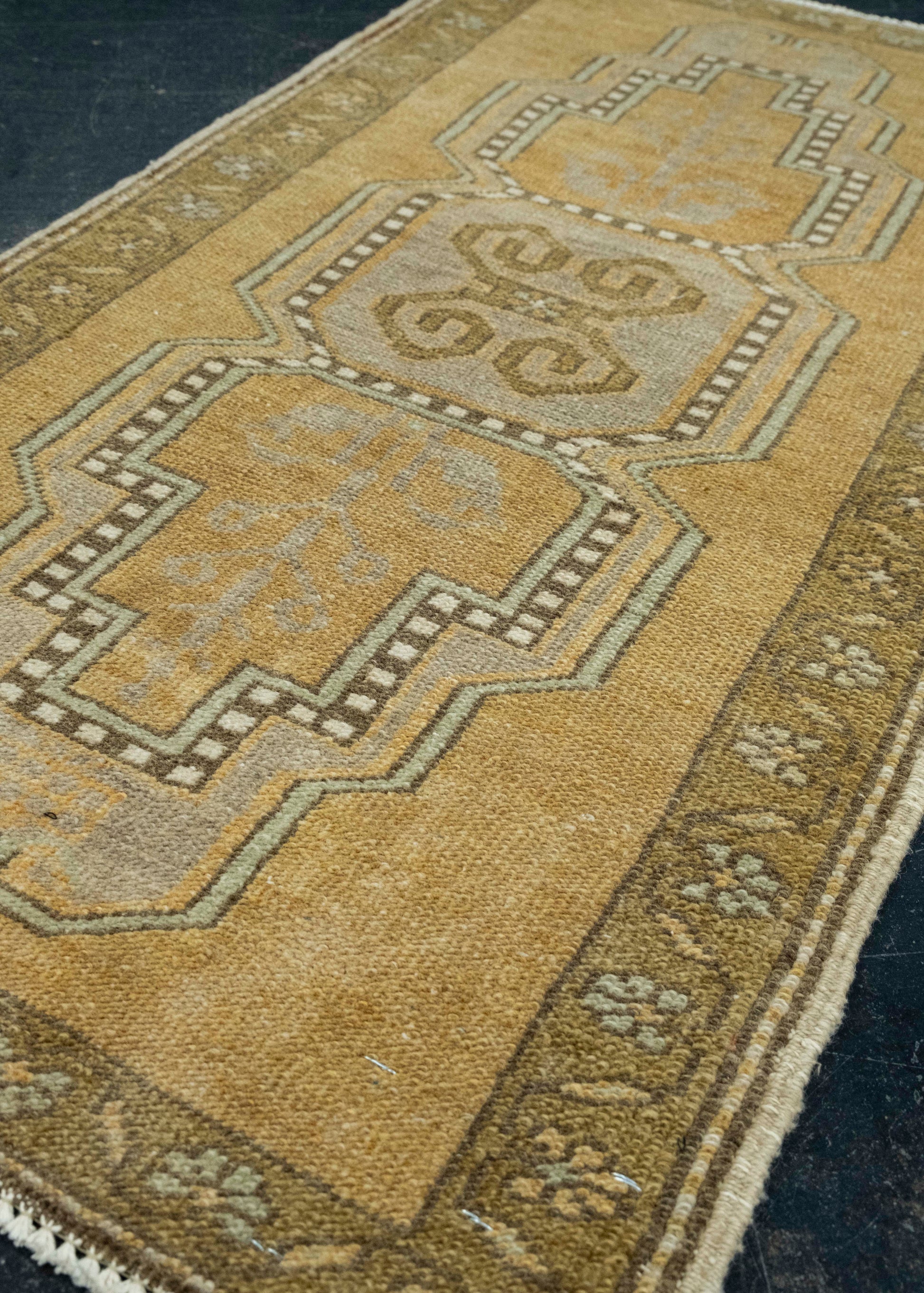 Turkish Mini Rug Oriental Hand Knotted Vintage Rug 1'8" x 3'3" #16253