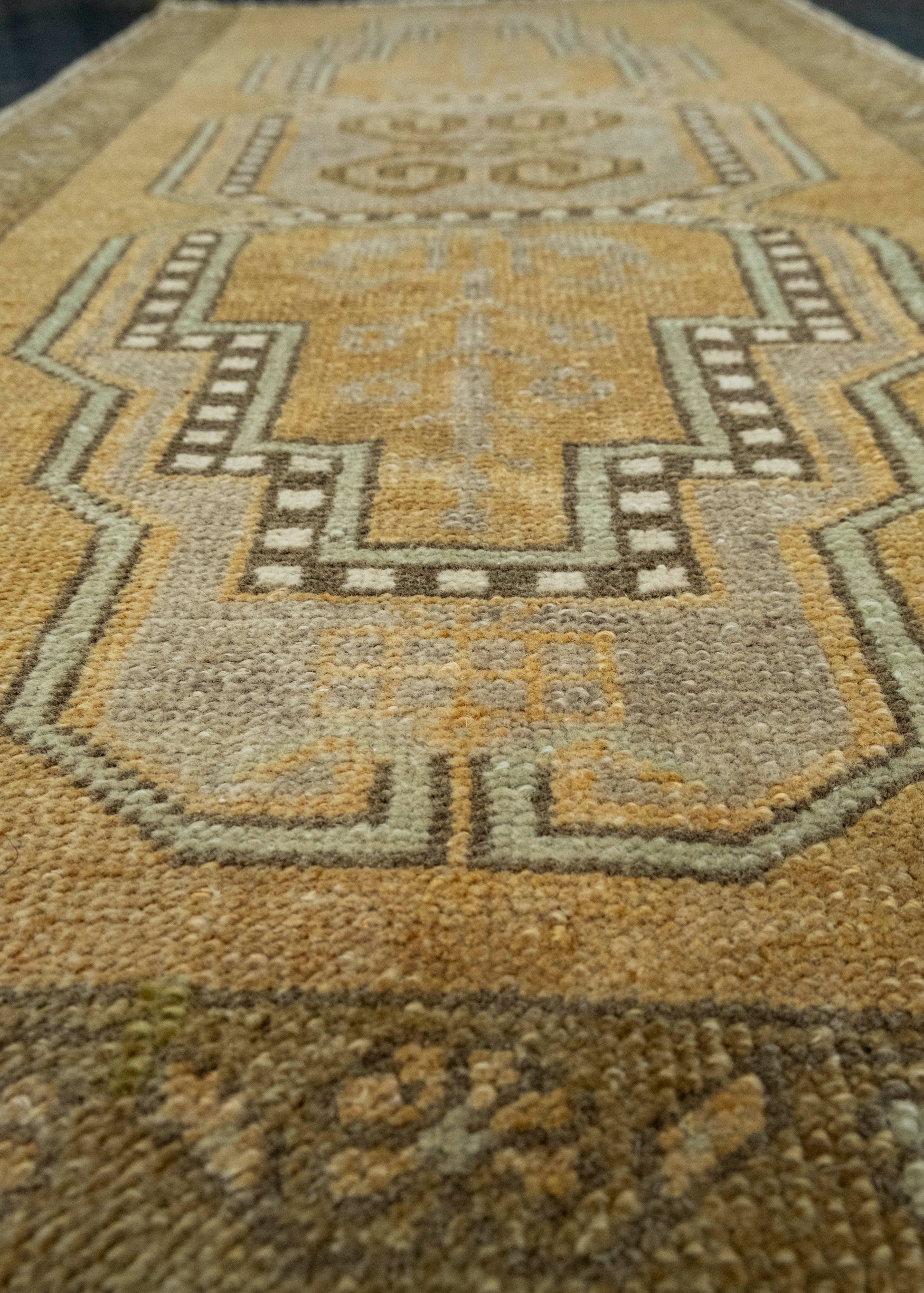 Turkish Mini Rug Oriental Hand Knotted Vintage Rug 1'8" x 3'3" #16253