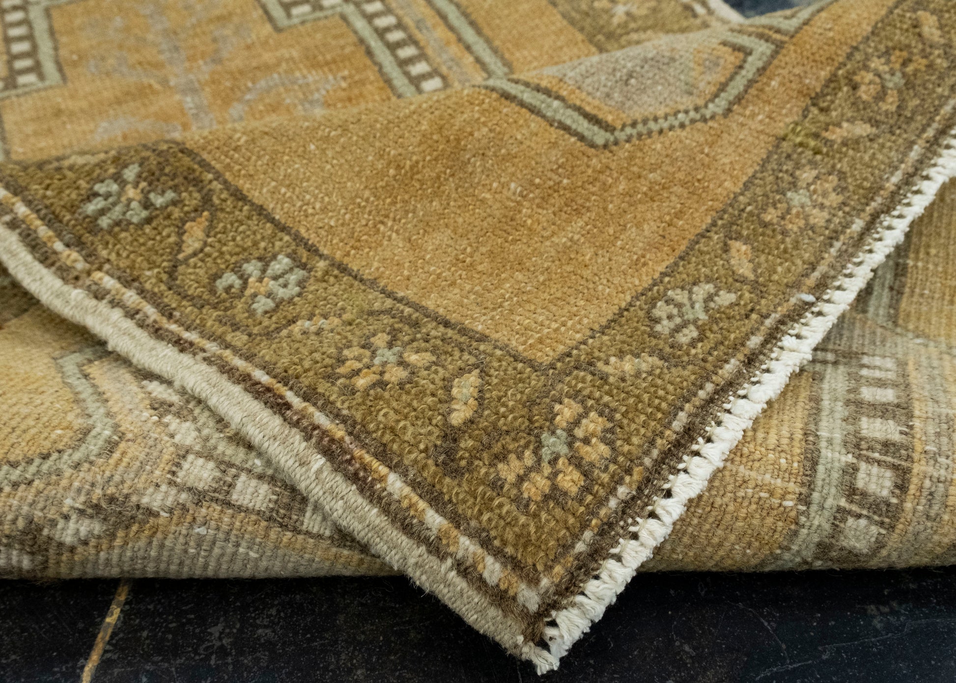 Turkish Mini Rug Oriental Hand Knotted Vintage Rug 1'8" x 3'3" #16253
