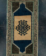 Turkish Mini Rug Oriental Hand Knotted Vintage Rug 1'8" x 3'2" #16219