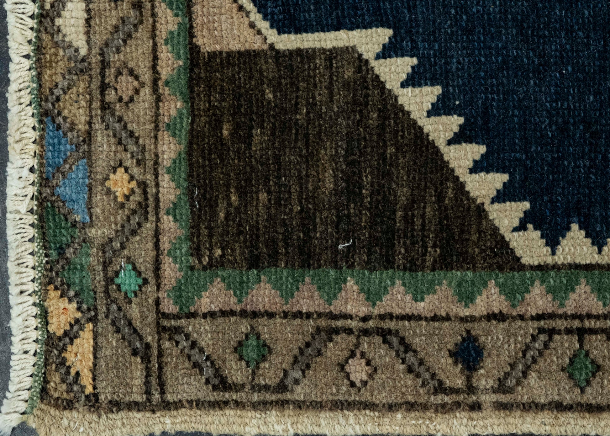 Turkish Mini Rug Oriental Hand Knotted Vintage Rug 1'8" x 3'2" #16219