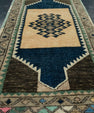 Turkish Mini Rug Oriental Hand Knotted Vintage Rug 1'8" x 3'2" #16219