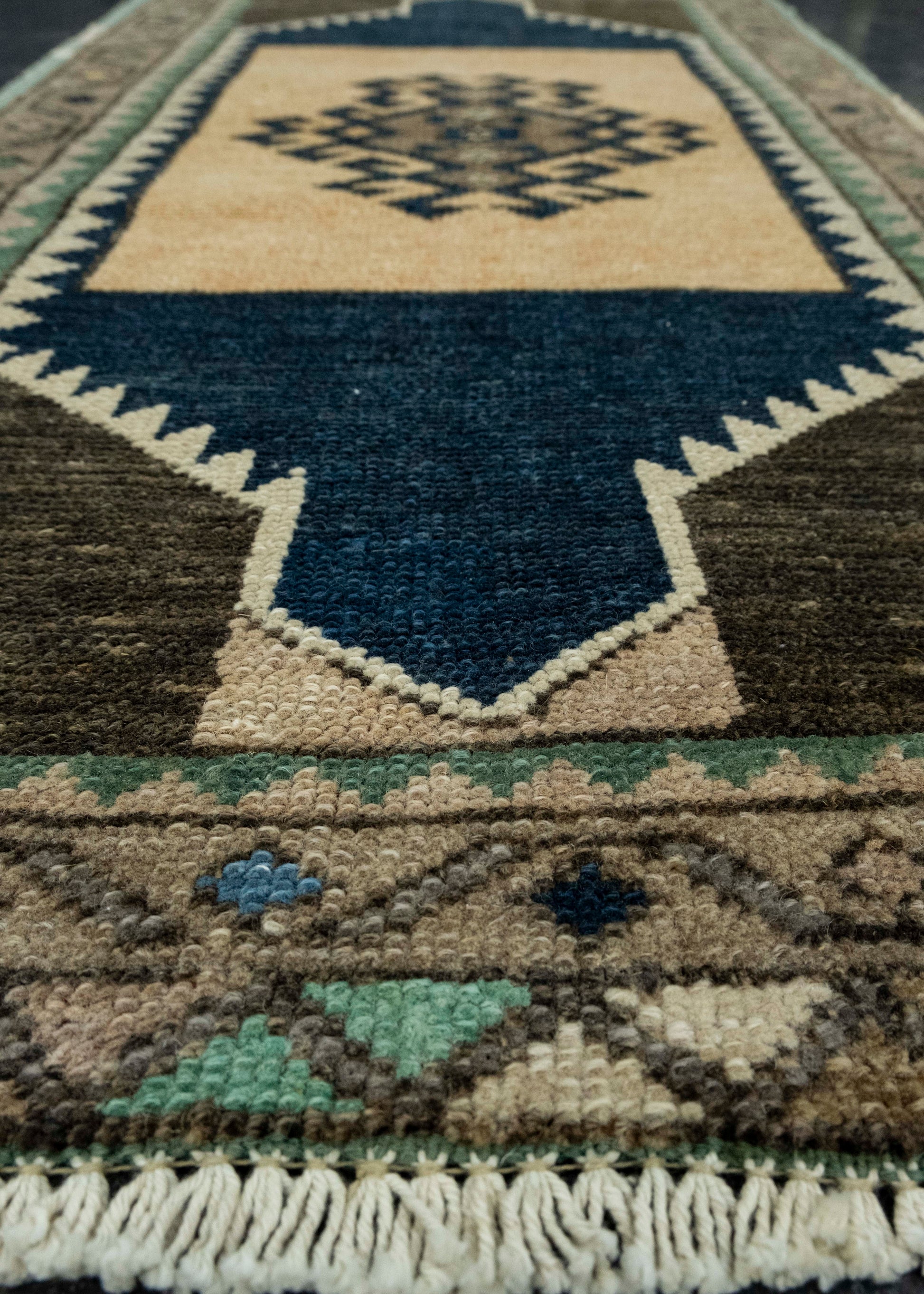 Turkish Mini Rug Oriental Hand Knotted Vintage Rug 1'8" x 3'2" #16219