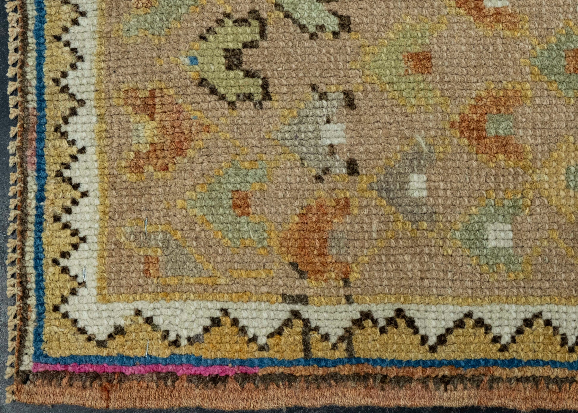 Turkish Mini Rug Oriental Hand Knotted Vintage Rug 2'5" x 2'5" #16231