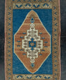 Turkish Mini Rug Oriental Hand Knotted Vintage Rug 1'10" x 2'10" #16205