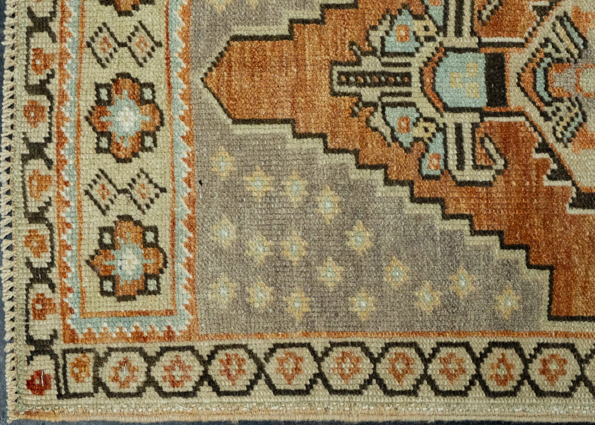 Turkish Mini Rug Oriental Hand Knotted Vintage Rug 1'8" x 3'5" #16209