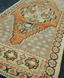Turkish Mini Rug Oriental Hand Knotted Vintage Rug 1'8" x 3'5" #16209