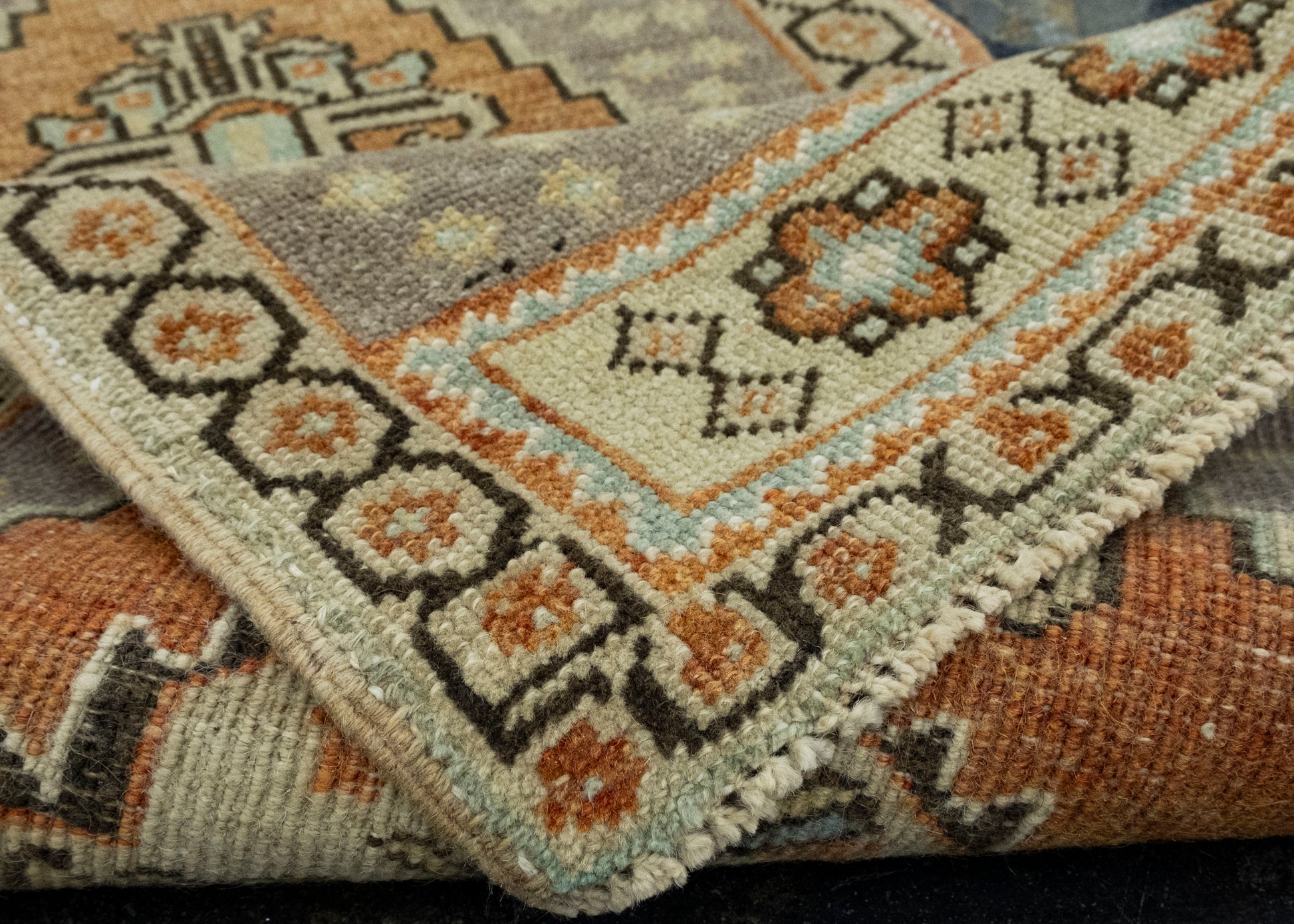 Turkish Mini Rug Oriental Hand Knotted Vintage Rug 1'8" x 3'5" #16209