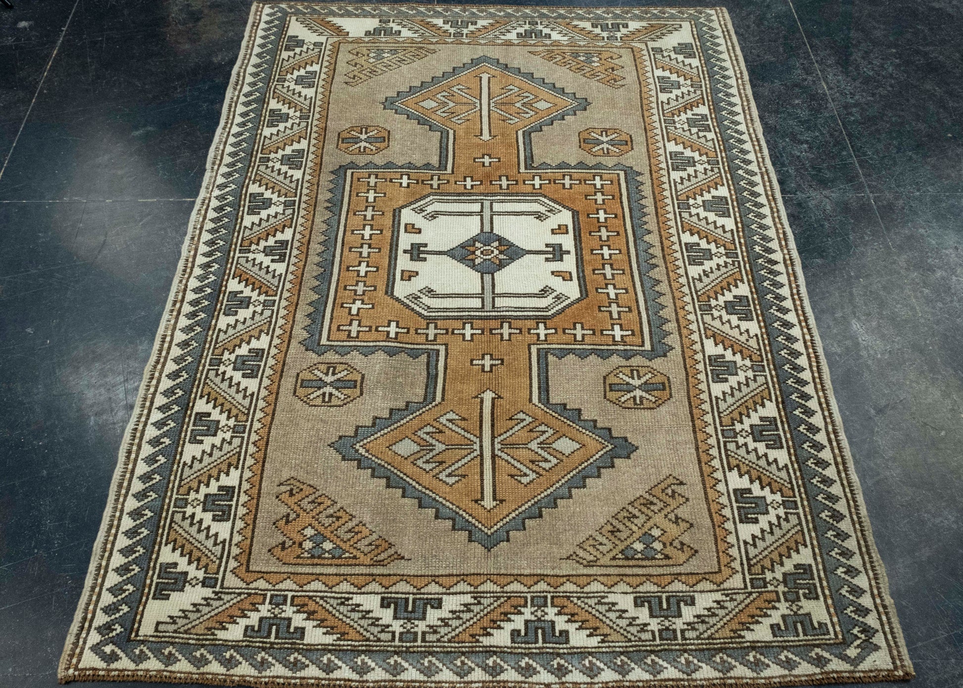 Turkish Vintage Rug 4' x 5'3" #16082