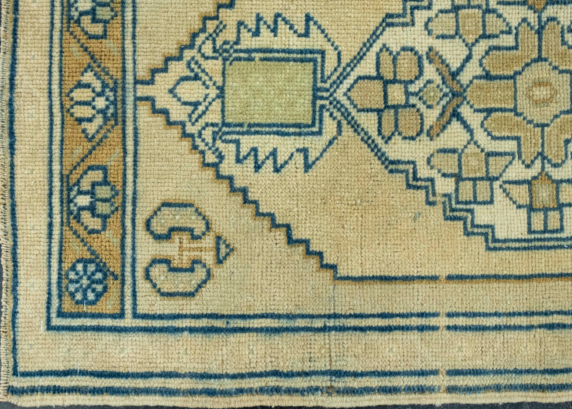 Turkish Mini Rug Oriental Hand Knotted Vintage Rug 1'11" x 3'3" #16686