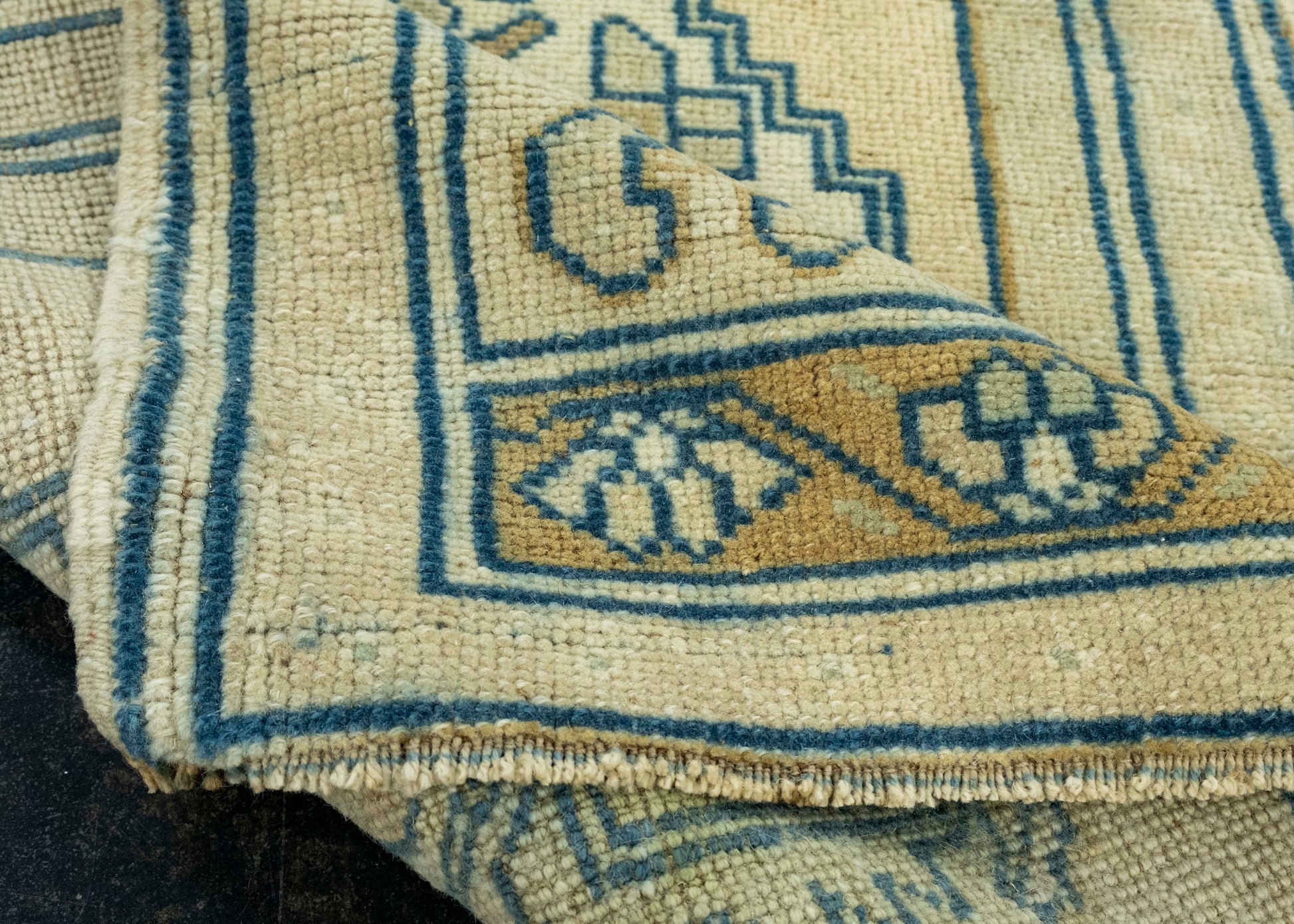 Turkish Mini Rug Oriental Hand Knotted Vintage Rug 1'11" x 3'3" #16686