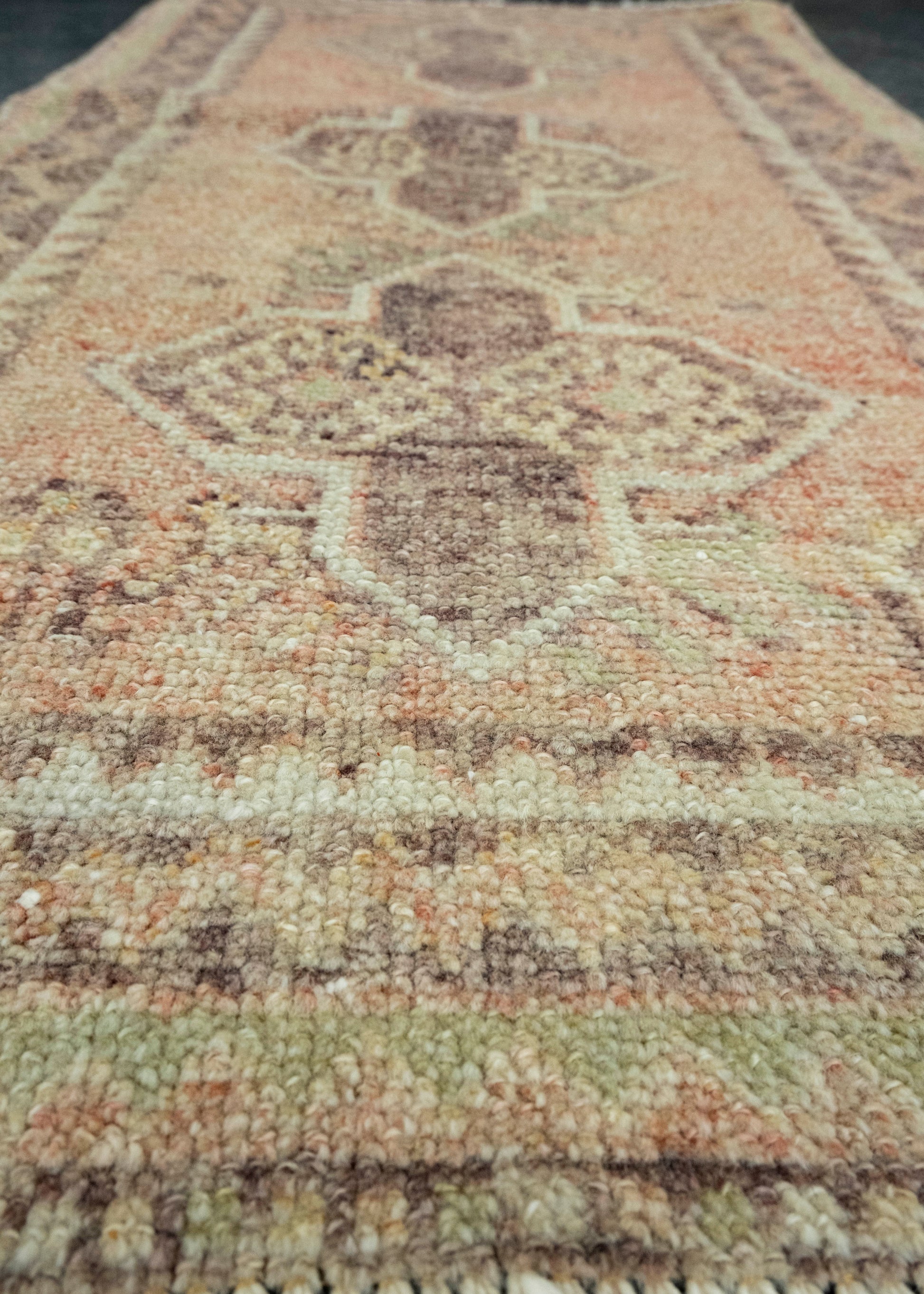 Turkish Mini Rug Oriental Hand Knotted Vintage Rug 1'10" x 3'6" #11654