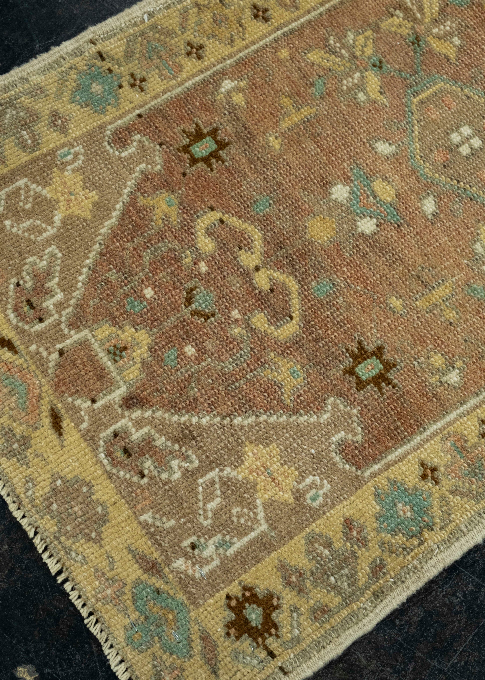 Turkish Mini Rug Oriental Hand Knotted Vintage Rug 1'8" x 2'10" #16660