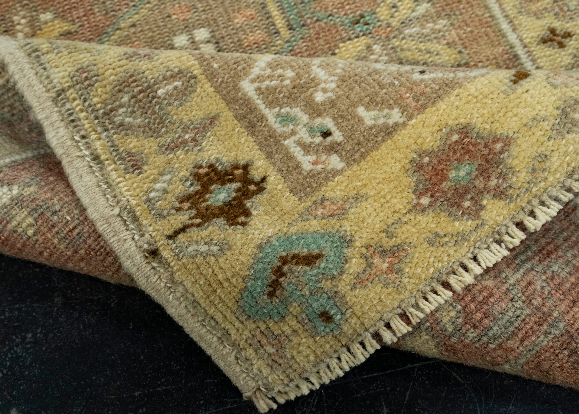 Turkish Mini Rug Oriental Hand Knotted Vintage Rug 1'8" x 2'10" #16660