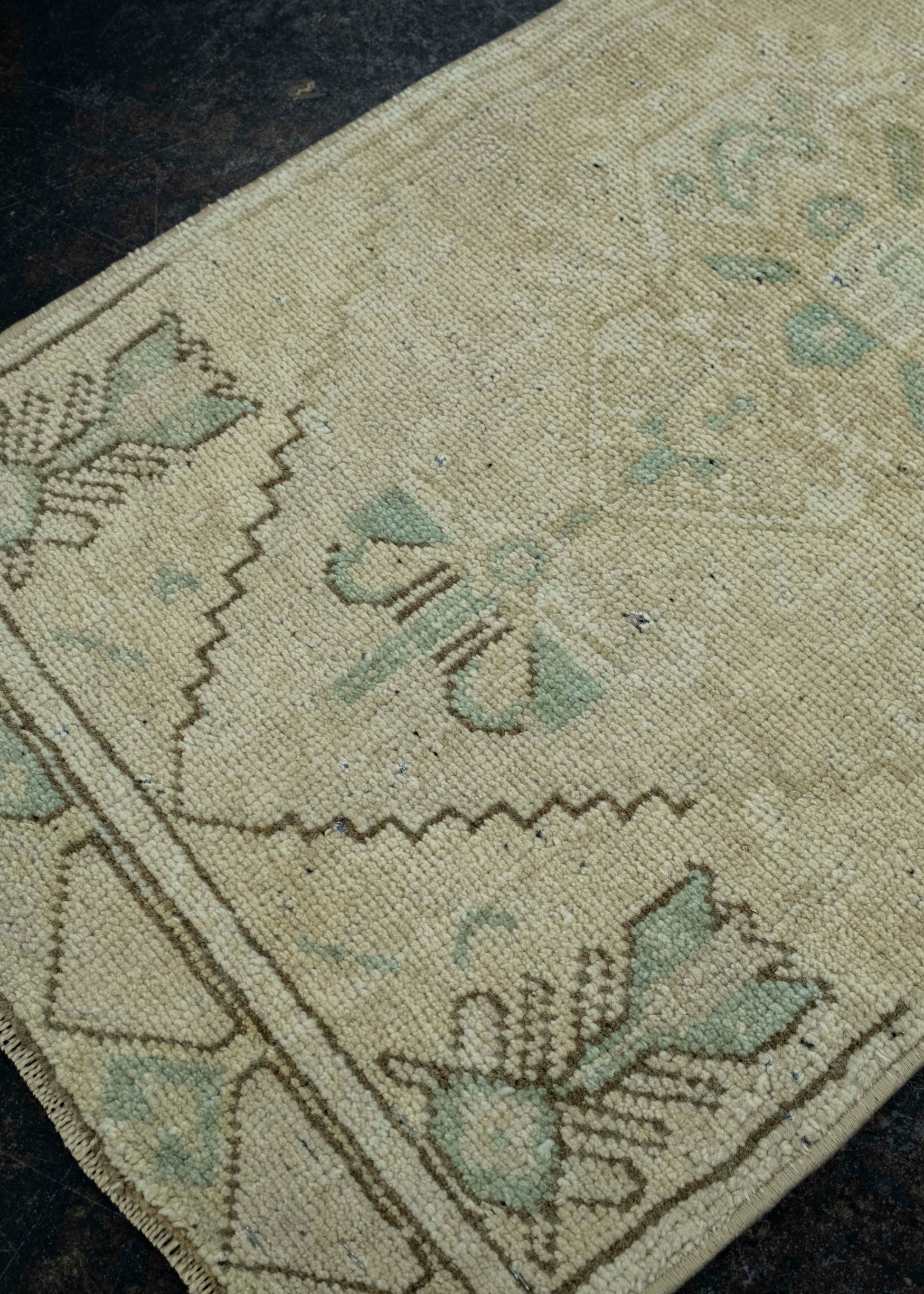 Turkish Mini Rug Oriental Hand Knotted Vintage Rug 1'6" x 2'11" #16671