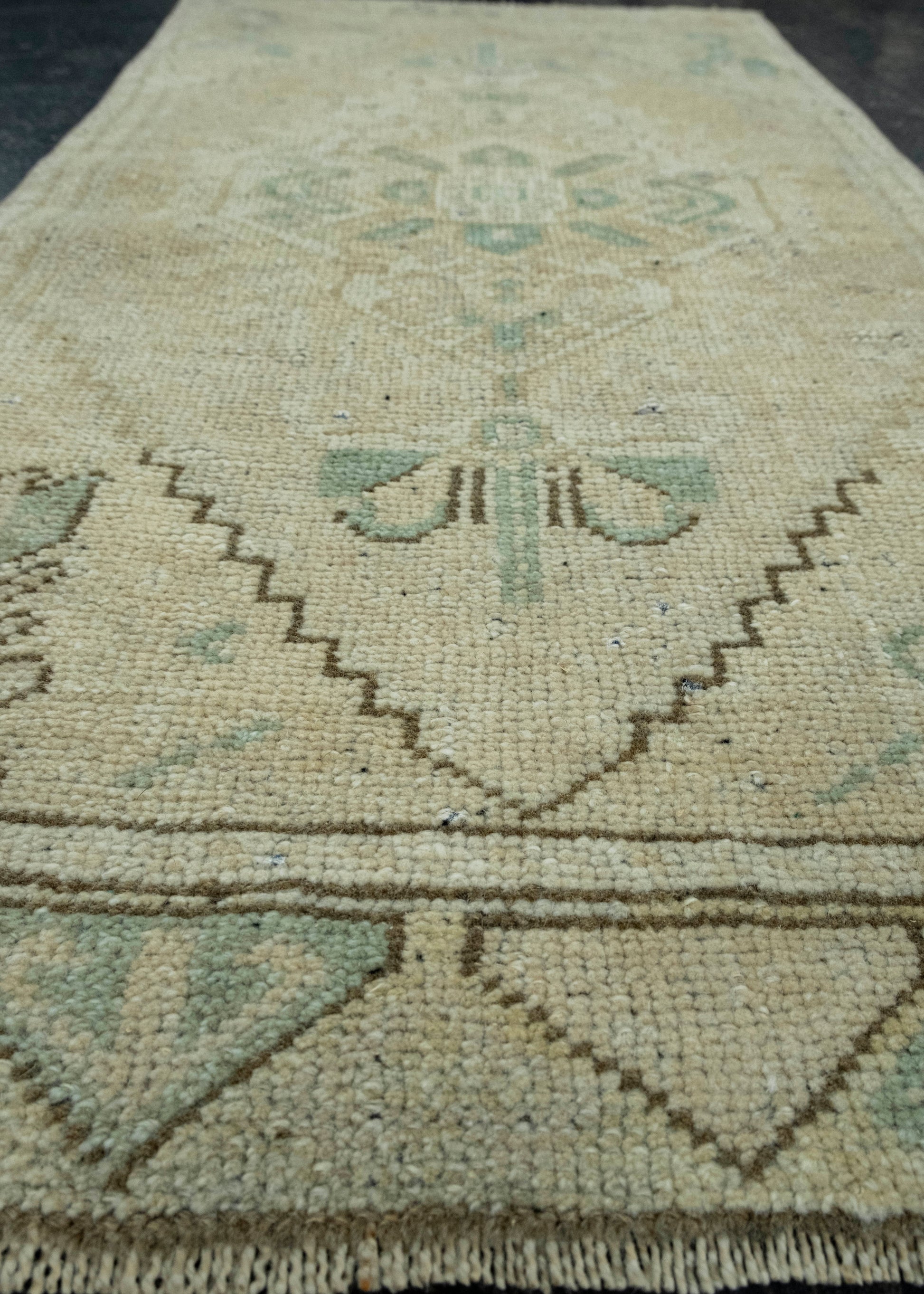 Turkish Mini Rug Oriental Hand Knotted Vintage Rug 1'6" x 2'11" #16671