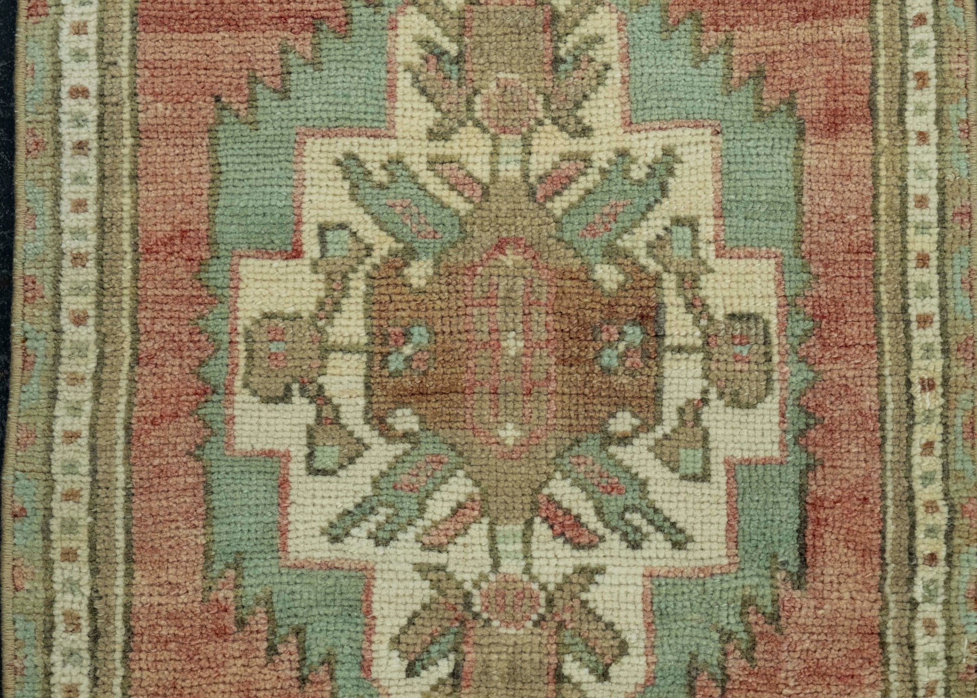 Turkish Mini Rug Oriental Hand Knotted Vintage Rug 1'5" x 3'1" #16684