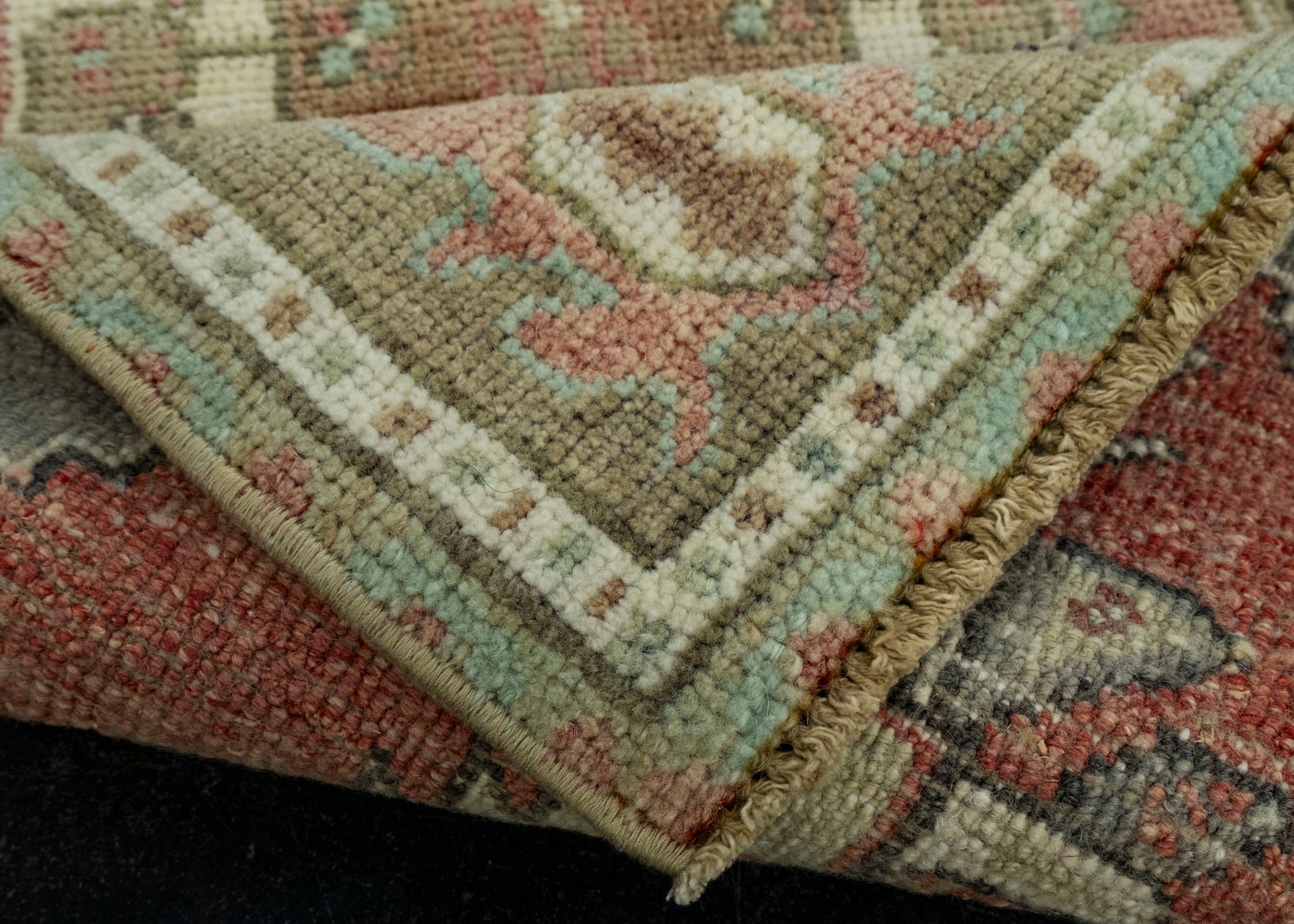 Turkish Mini Rug Oriental Hand Knotted Vintage Rug 1'5" x 3'1" #16684