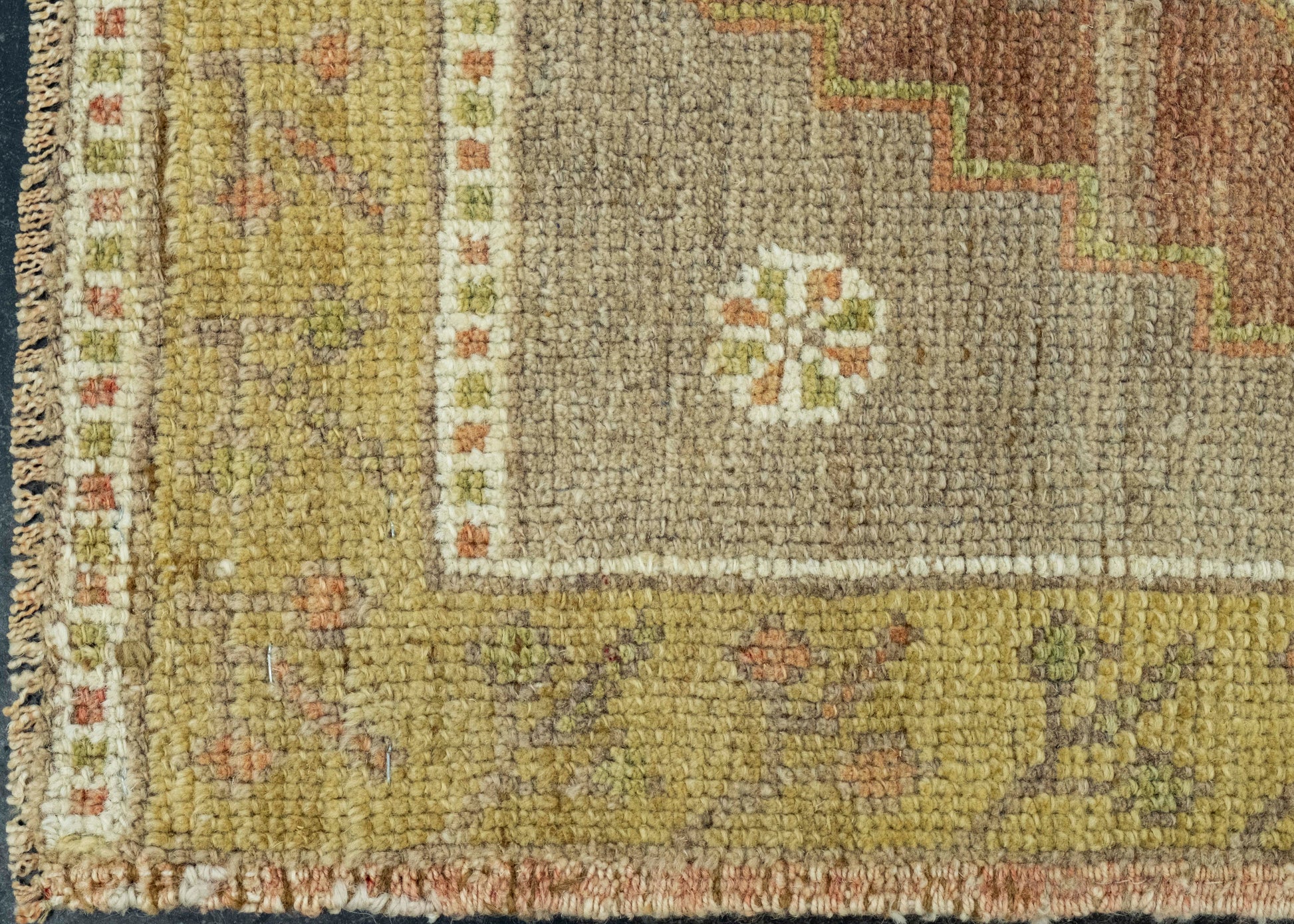 Turkish Mini Rug Oriental Hand Knotted Vintage Rug 1'7" x 3'6" #16618