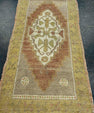 Turkish Mini Rug Oriental Hand Knotted Vintage Rug 1'7" x 3'6" #16618
