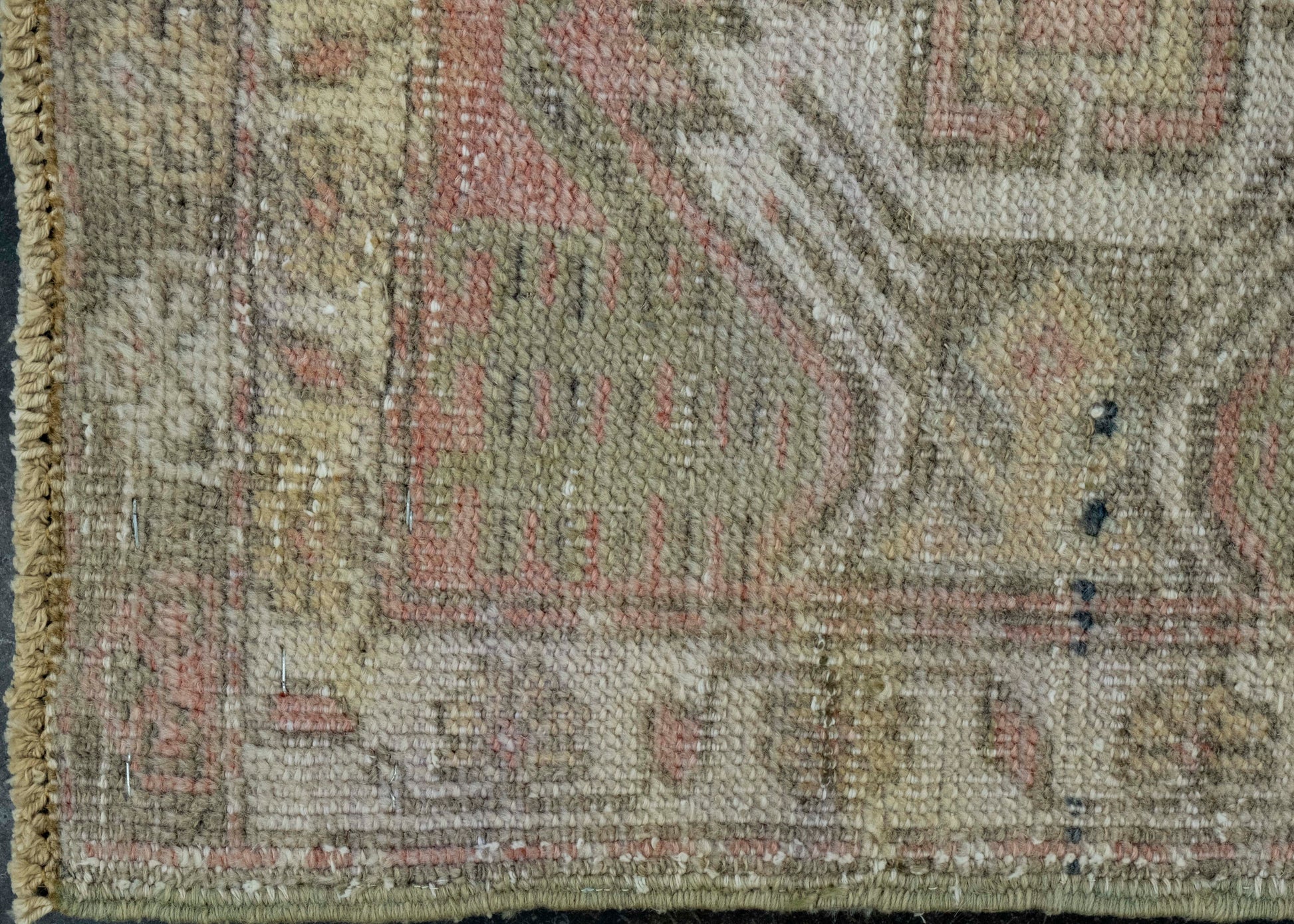 Turkish Mini Rug Oriental Hand Knotted Vintage Rug 1'8" x 3'3" #16616
