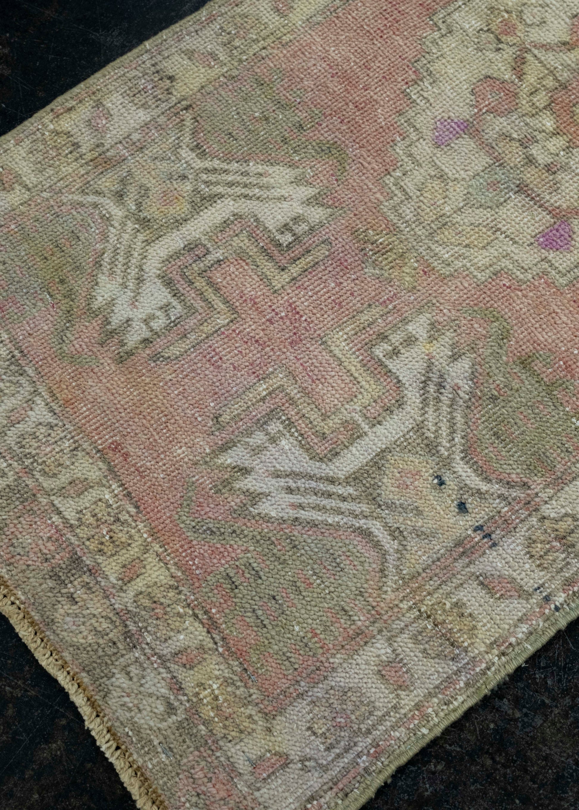 Turkish Mini Rug Oriental Hand Knotted Vintage Rug 1'8" x 3'3" #16616
