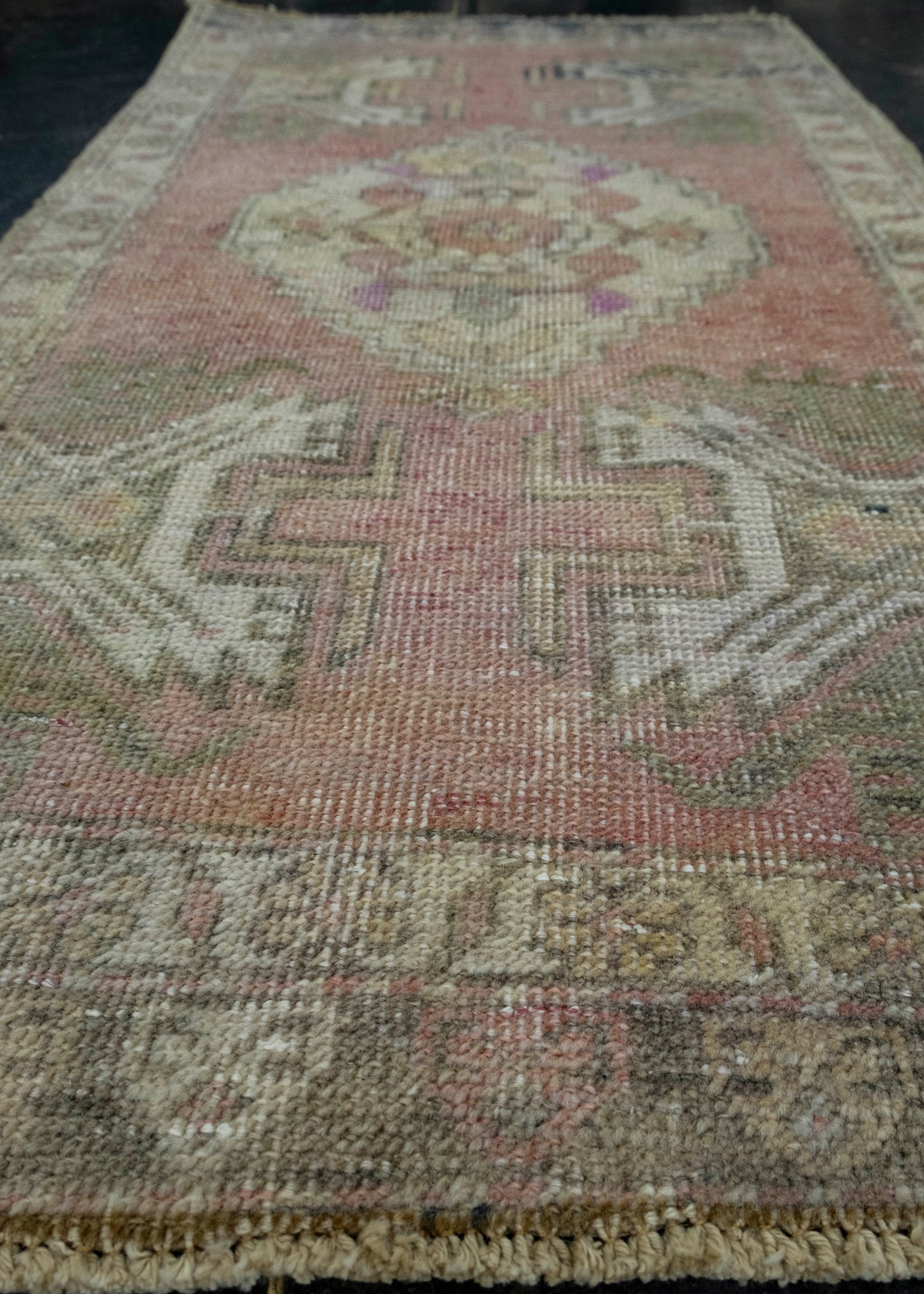 Turkish Mini Rug Oriental Hand Knotted Vintage Rug 1'8" x 3'3" #16616