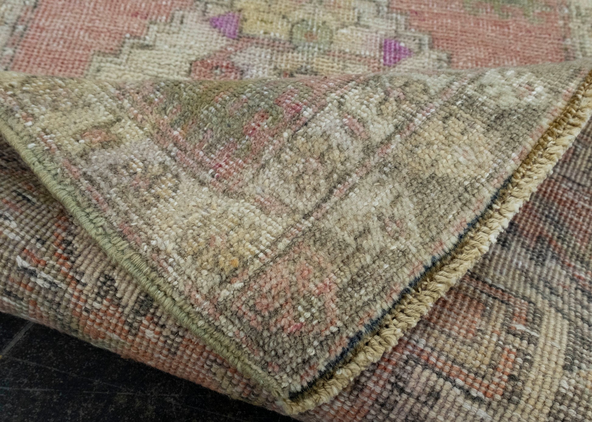 Turkish Mini Rug Oriental Hand Knotted Vintage Rug 1'8" x 3'3" #16616