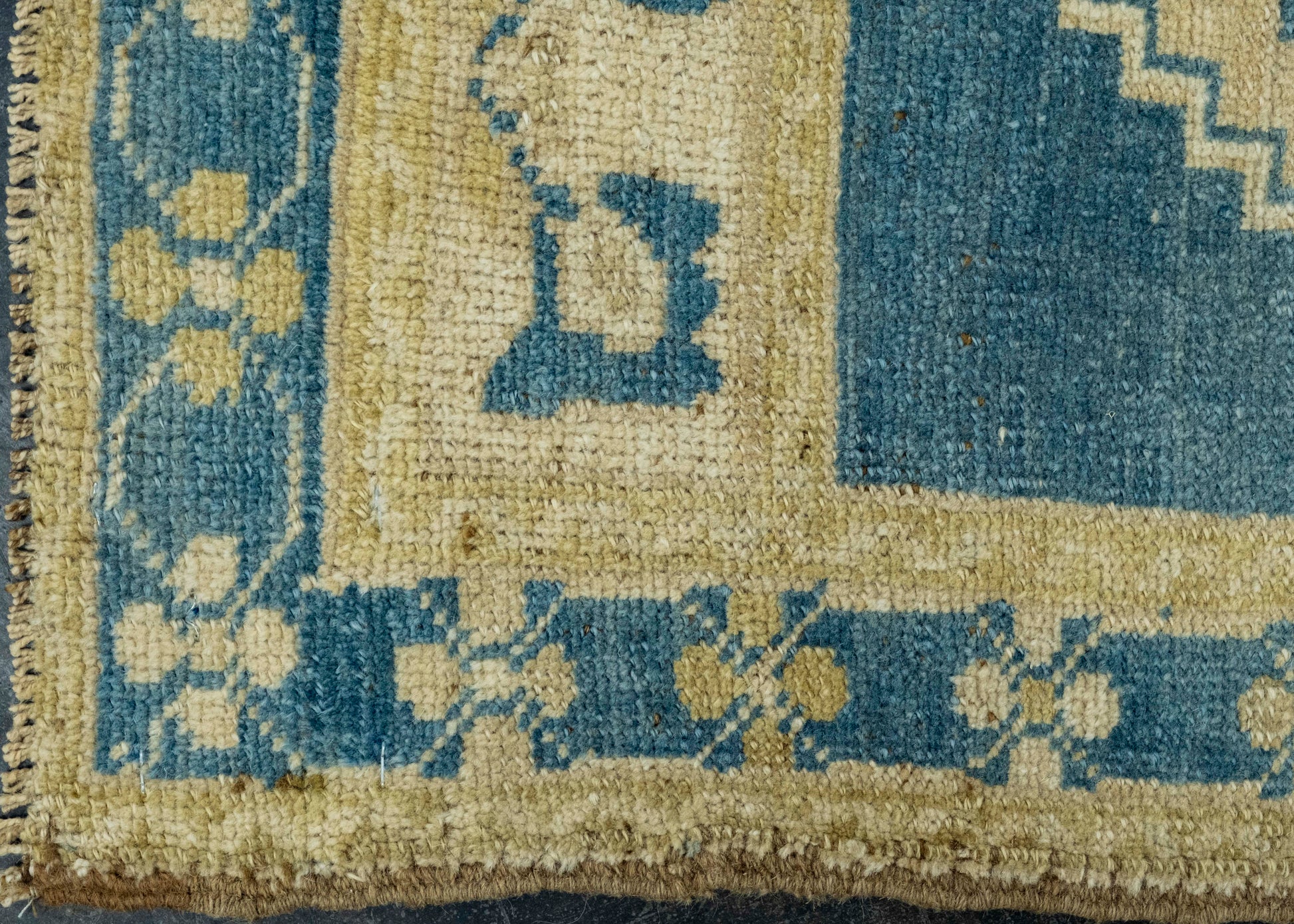 Turkish Mini Rug Oriental Hand Knotted Vintage Rug 1'10" x 3'7" #16427