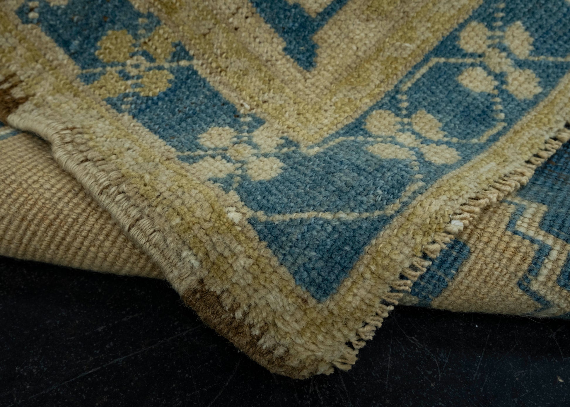 Turkish Mini Rug Oriental Hand Knotted Vintage Rug 1'10" x 3'7" #16427