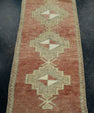 Turkish Mini Rug Oriental Hand Knotted Vintage Rug 1'6" x 3'6" #16507