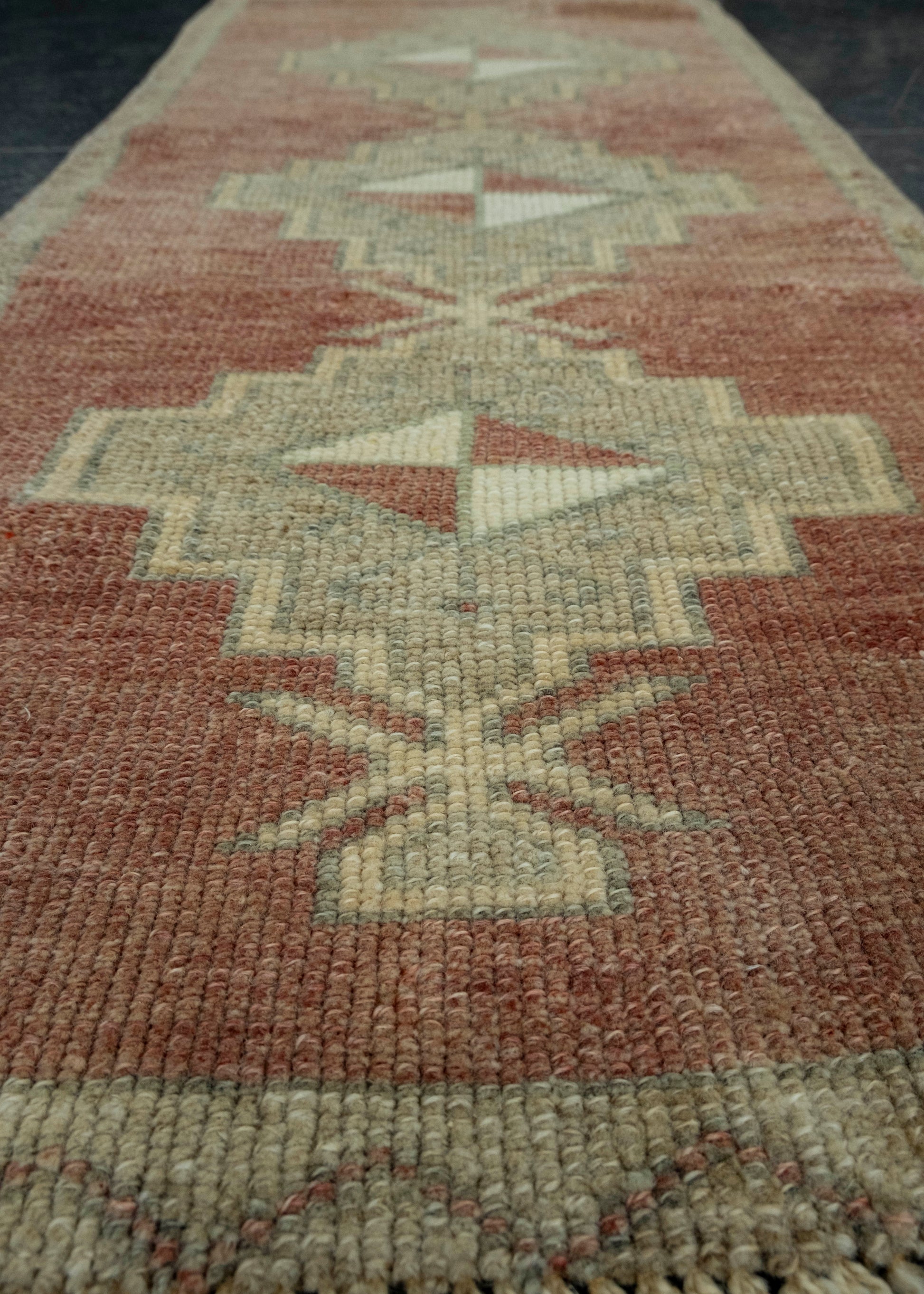 Turkish Mini Rug Oriental Hand Knotted Vintage Rug 1'6" x 3'6" #16507