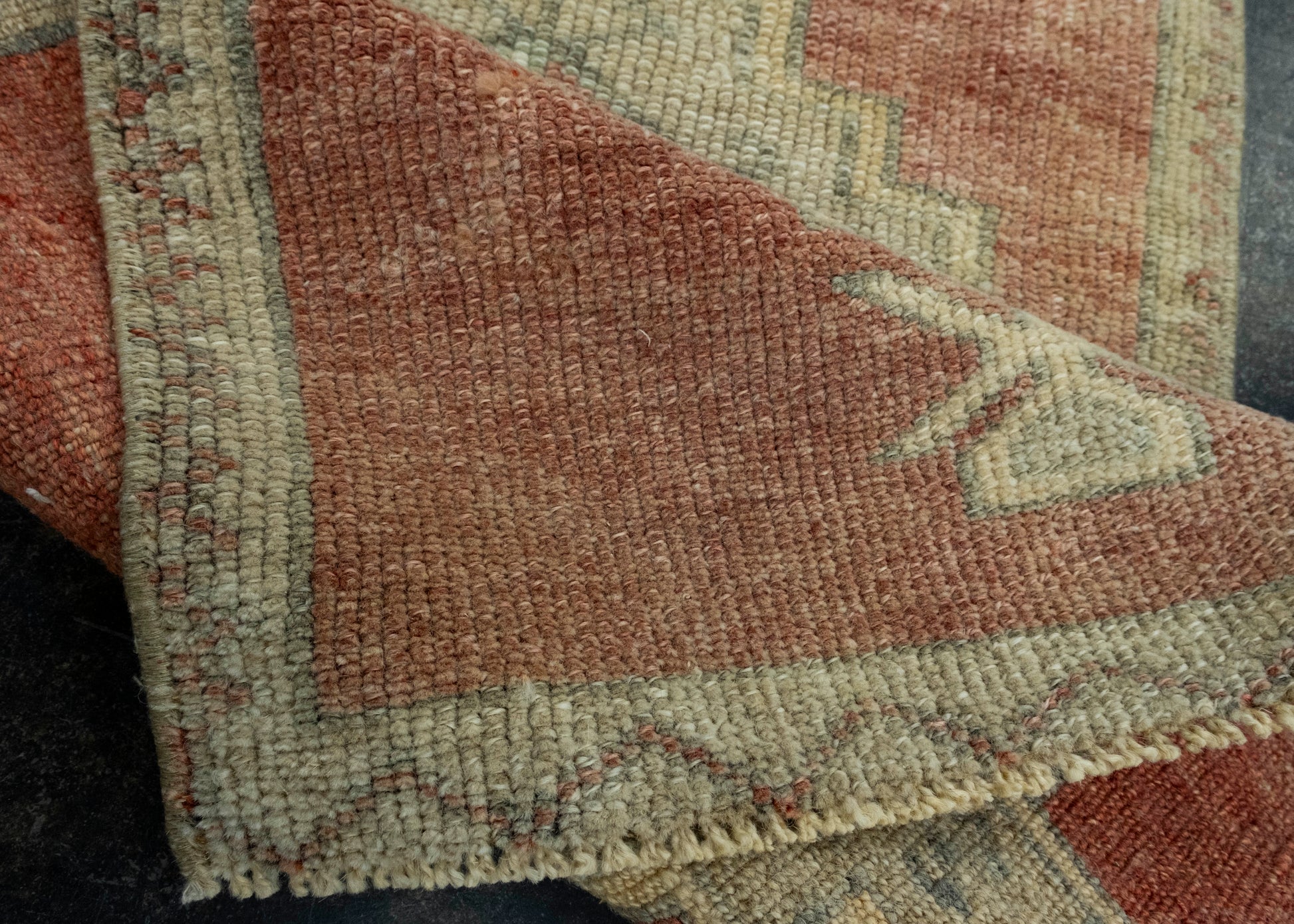 Turkish Mini Rug Oriental Hand Knotted Vintage Rug 1'6" x 3'6" #16507