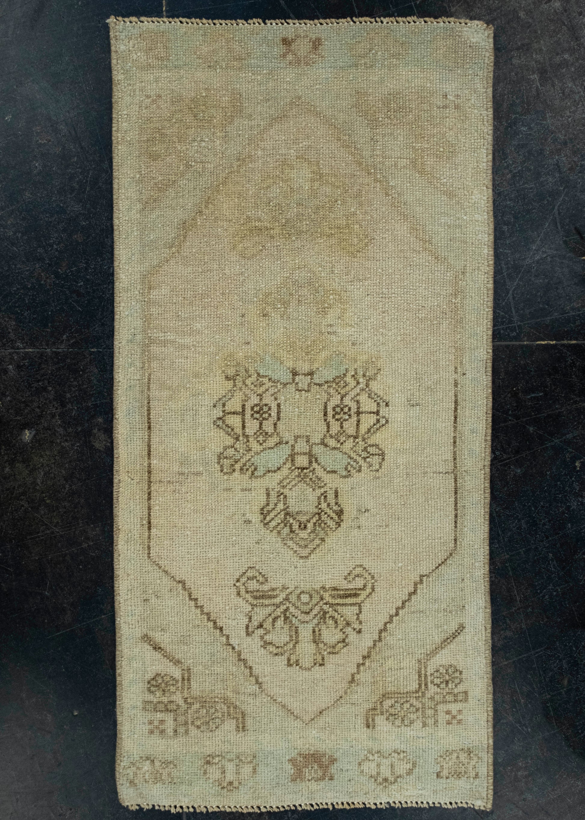 Turkish Mini Rug Oriental Hand Knotted Vintage Rug 1'6" x 3'1" #16454
